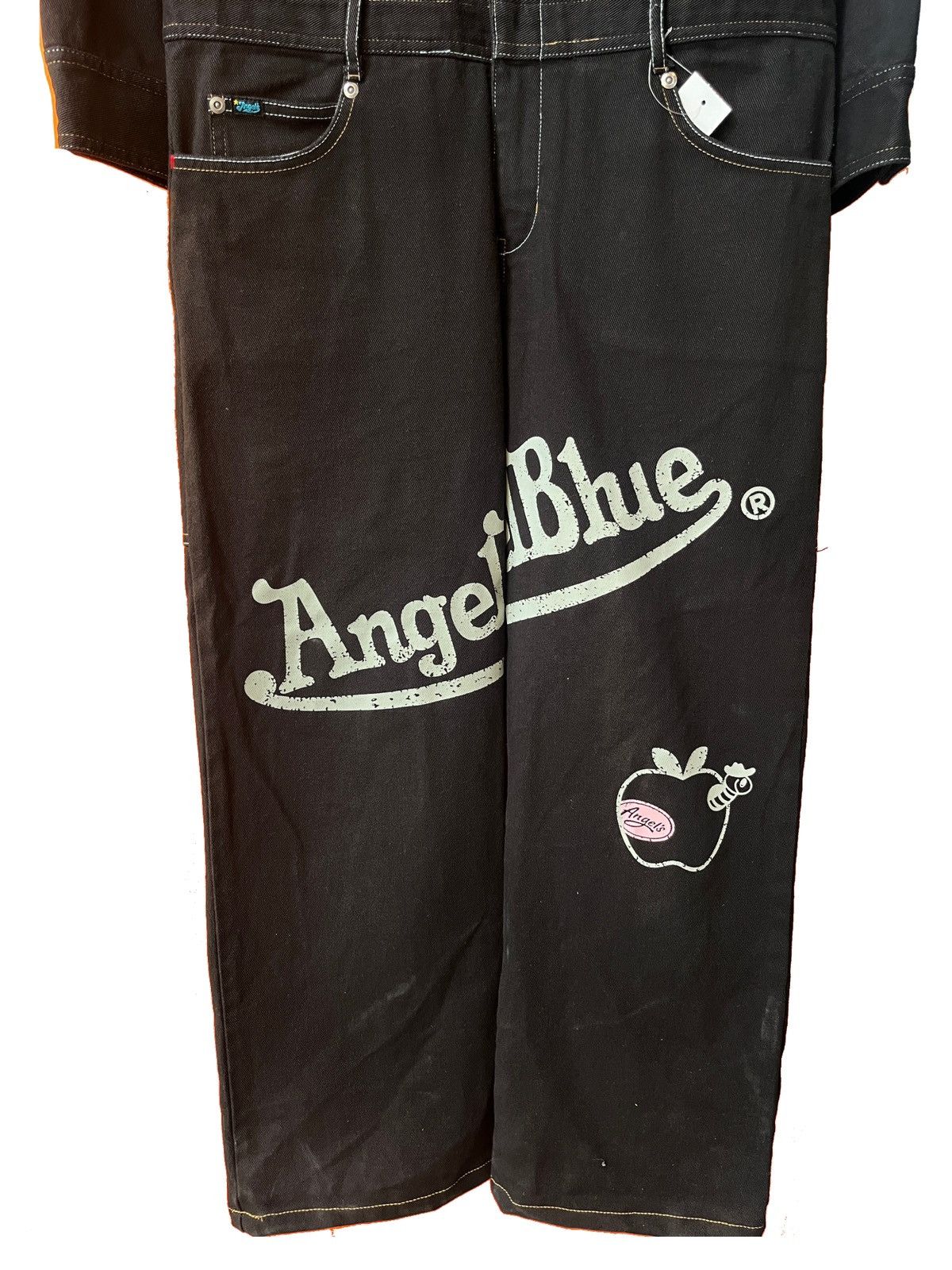Angel Blue × Japanese Brand Angel Blue Prints & Patches Denim Overalls Size US 33 - 6 Thumbnail