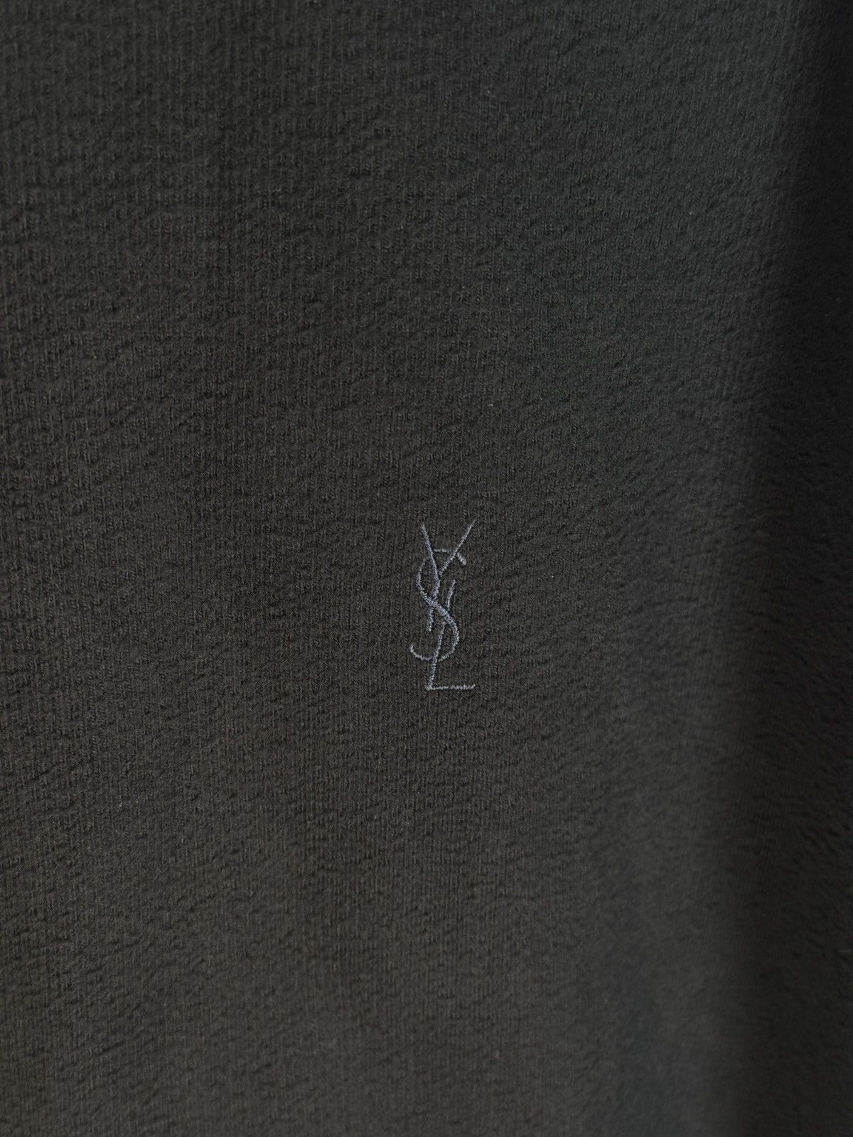 Yves Saint Laurent 90s YSL Sweatshirt 1/4 Black Vintage Quarter Zip Sweater Size US XXL / EU 58 / 5 - 4 Thumbnail