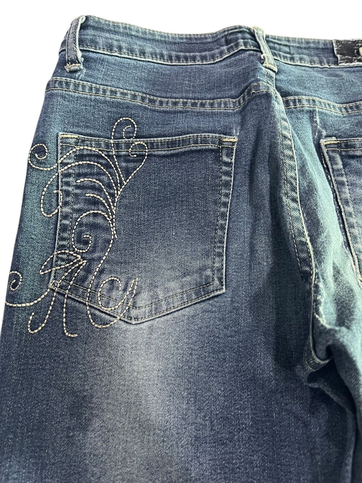 If Six Was Nine 🇯🇵 FLARE Y2K JAPANESE BRAND GAZOZ EMBROIDERED JEANS Size 27" / US 4 / IT 40 - 12 Thumbnail