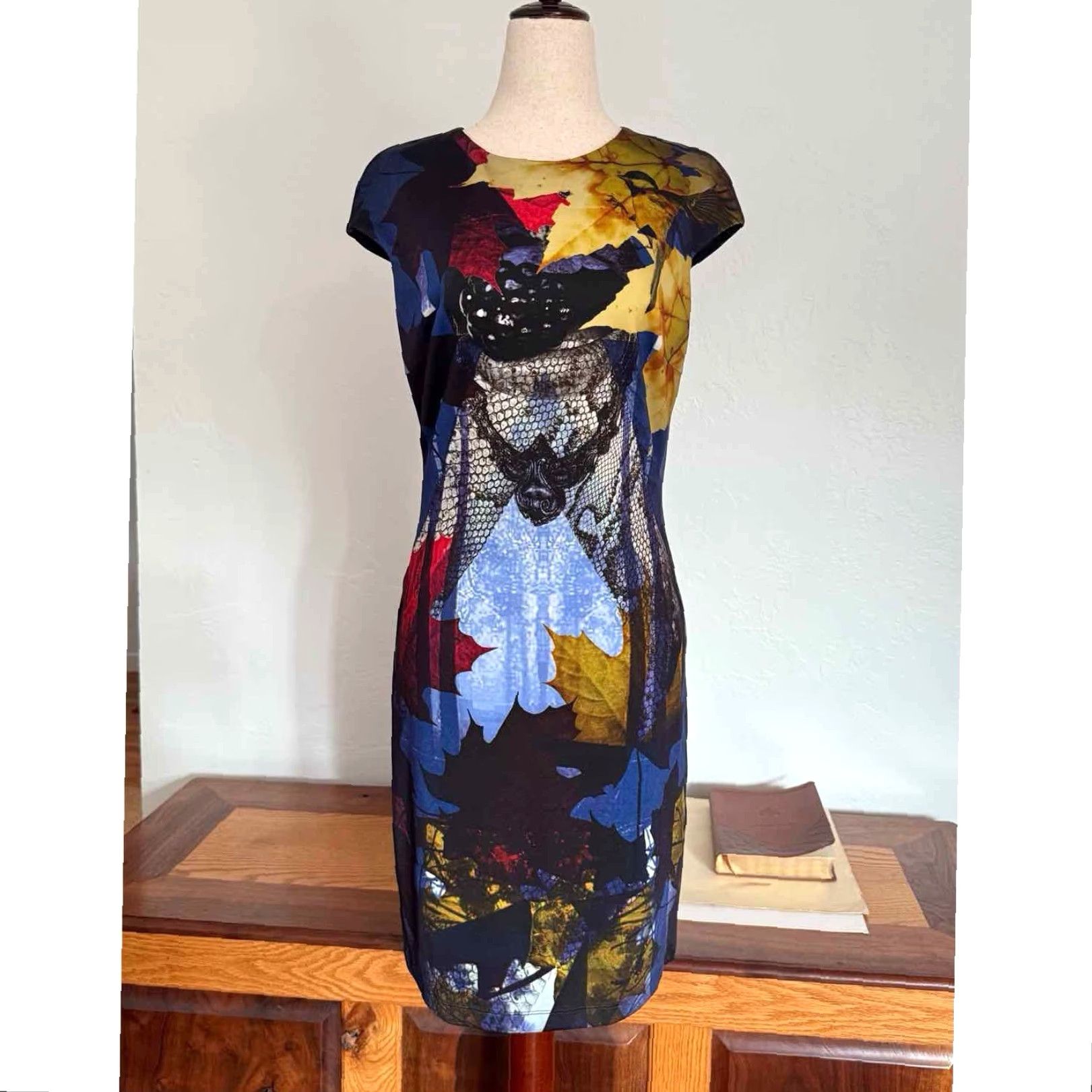 Just Cavalli Just Cavalli by Roberto Cavalli Printed Shift Dress Size 42 / US 6 Cap Sleeve Size M / US 6-8 / IT 42-44 - 2 Thumbnail