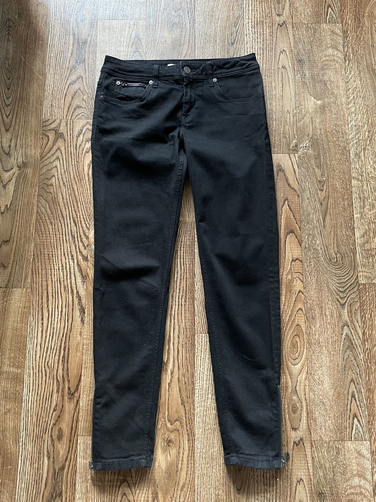 Burberry Burberry Brit Zipped Black Jeans Size 29" - 1 Thumbnail