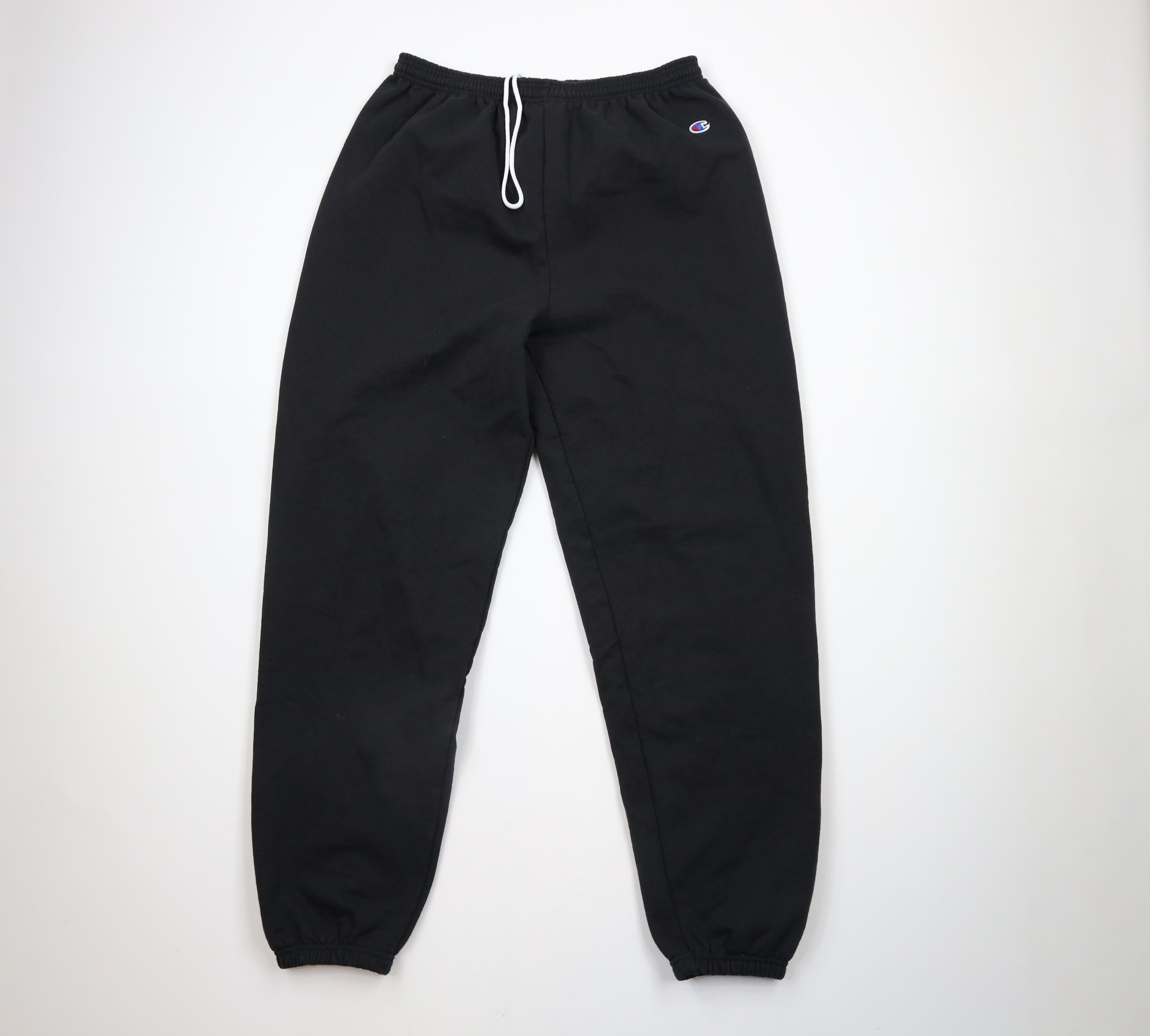 Champion × Vintage Vintage Champion Logo Cuffed Sweatpants Joggers Black Size US 36 / EU 52 - 1 Thumbnail