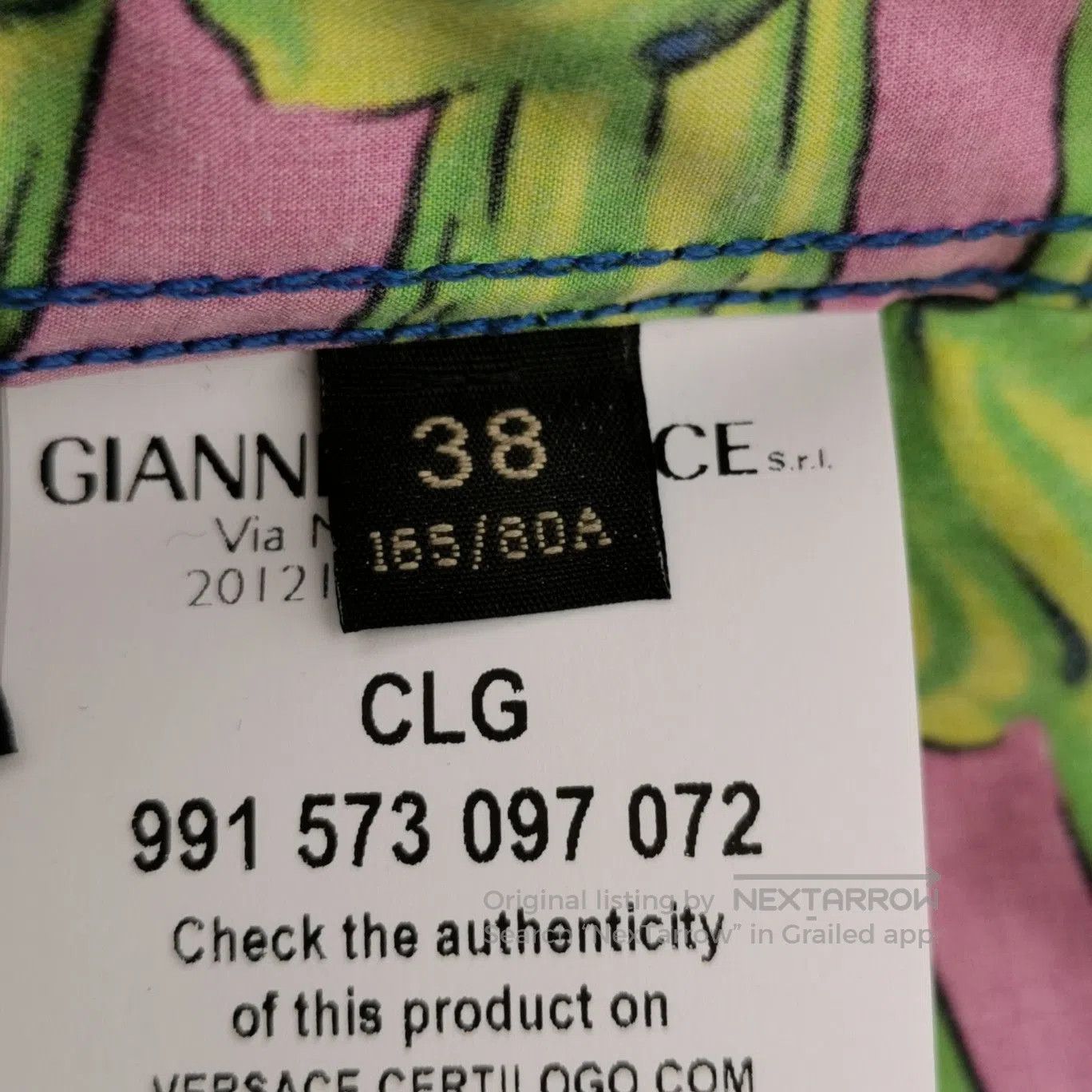 Versace Versace Cotton Printed Short-Sleeve Collared Shirt. Size US S / EU 44-46 / 1 - 7 Thumbnail