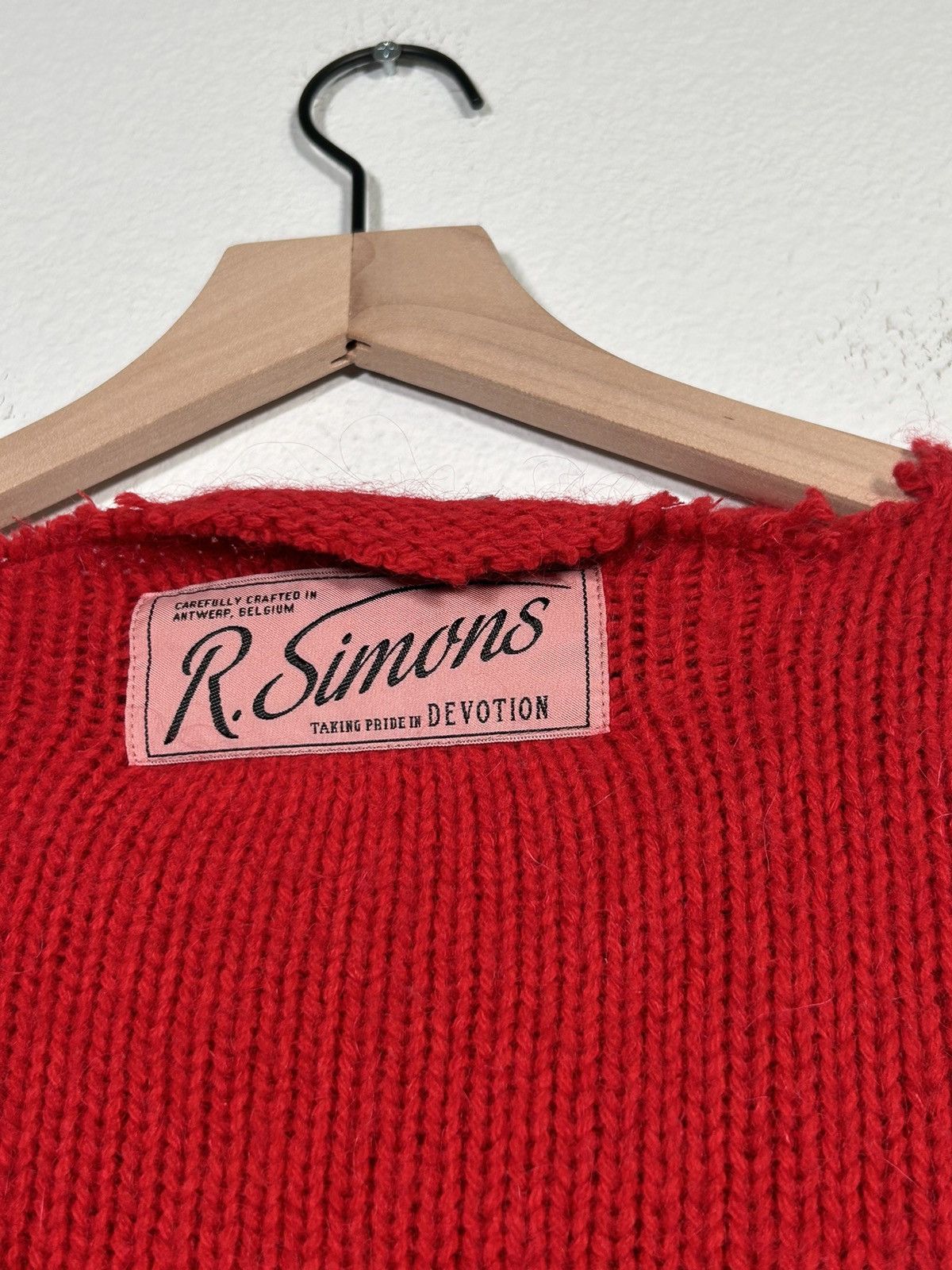 Raf Simons Abstract Printed Cut Off Sweater Size US M / EU 48-50 / 2 - 3 Thumbnail