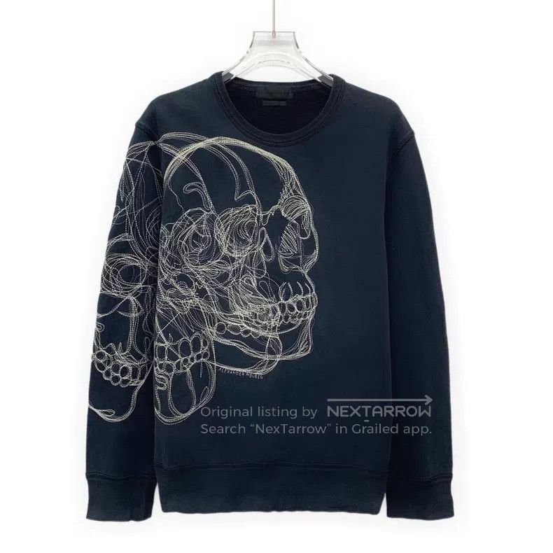 Alexander McQueen Alexander Mcqueen Black skull print cotton round-neck long Size US S / EU 44-46 / 1 - 1 Thumbnail