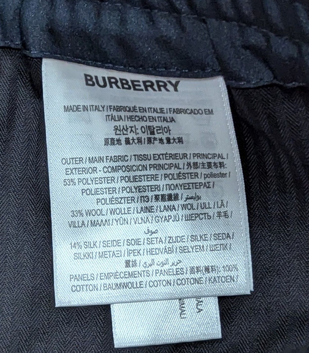 Burberry Burberry "Capleton" Wool Blend Pants Charcoal Blue 50 US 34 Size US 34 / EU 50 - 9 Thumbnail
