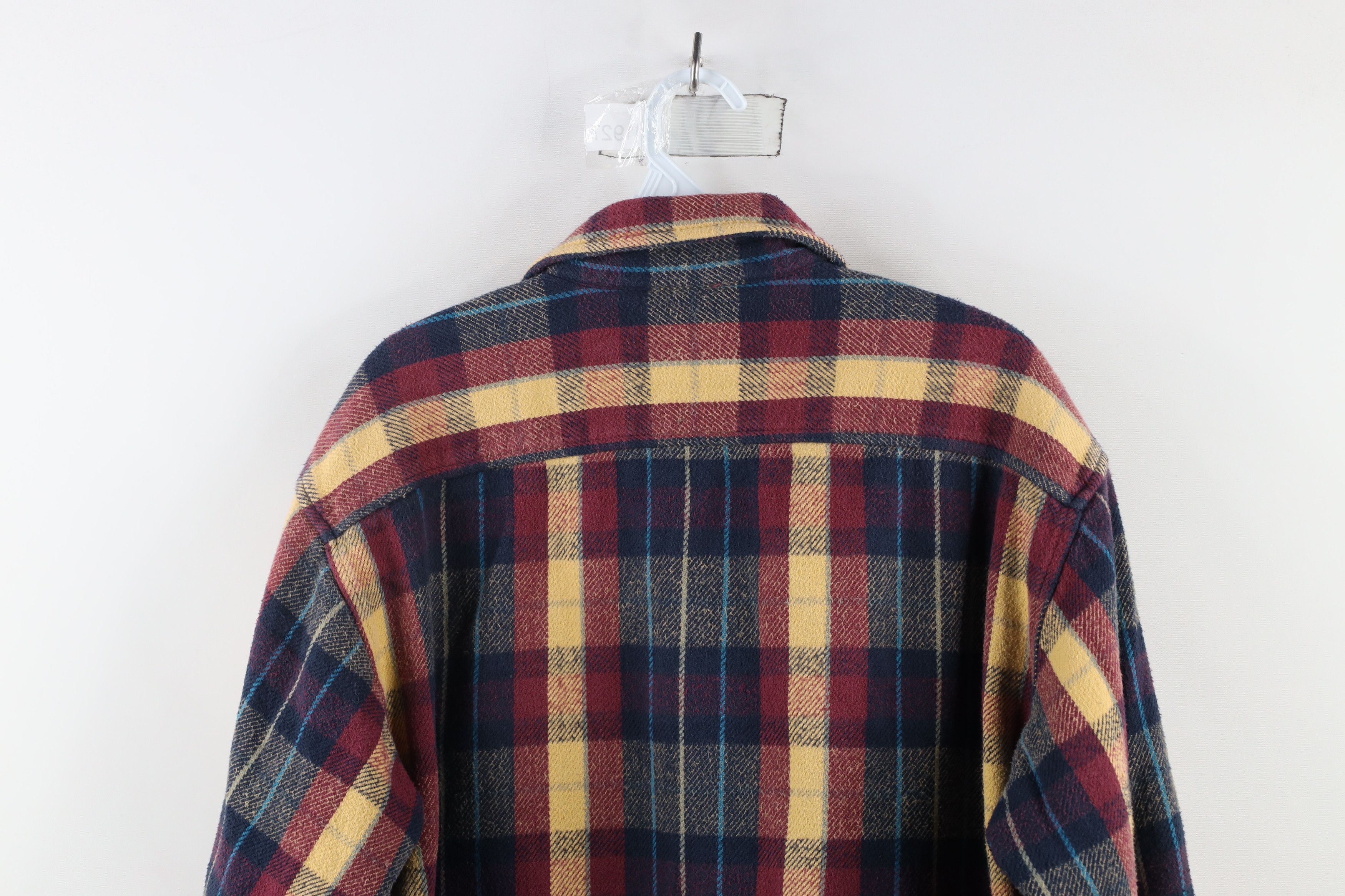 Vintage Vintage 90s Streetwear Heavyweight Button Shirt Plaid Size US M / EU 48-50 / 2 - 7 Thumbnail