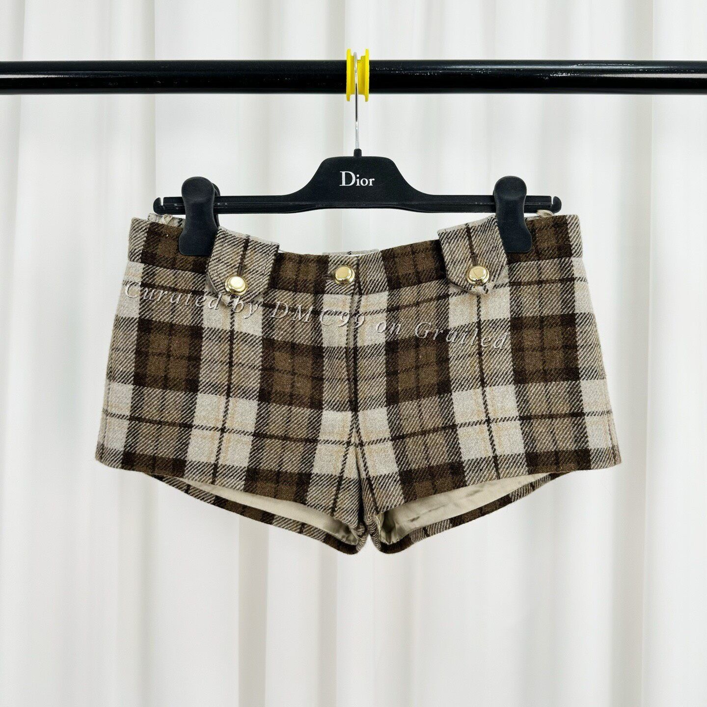 Miu Miu Miu Miu New Plaid Embroidered Letter Shorts Size 36" / US 14 / IT 50 - 1 Thumbnail