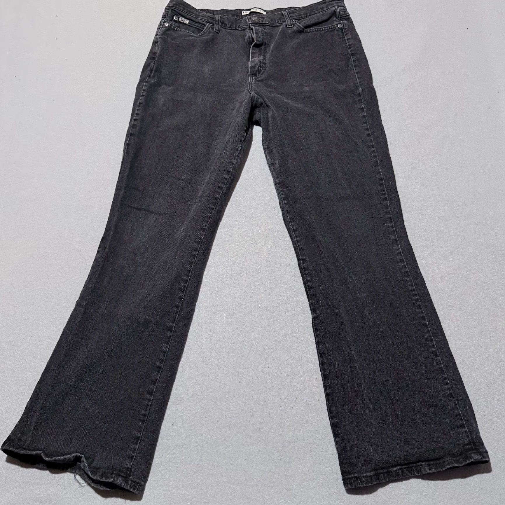 Lee VINTAGE Lee Relaxed Bootcut Jeans Women's Black Denim High Rise Pockets Y2K Retro - 16M Size 38" / US 16 / IT 52 - 2 Thumbnail