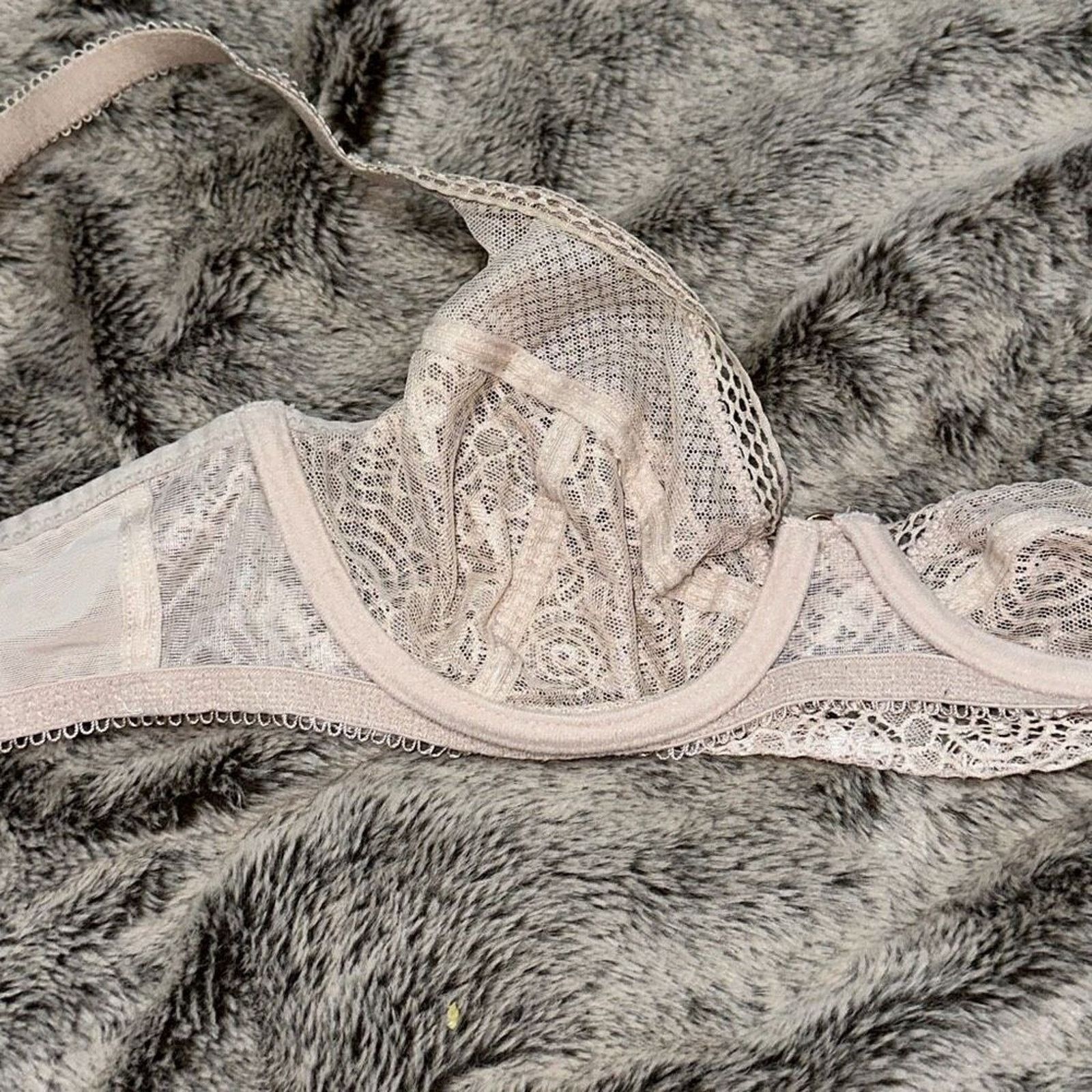 Freya Lingerie Freya Peach Neutral Lace Underwire Bra | Size 30D Size ONE SIZE - 7 Thumbnail