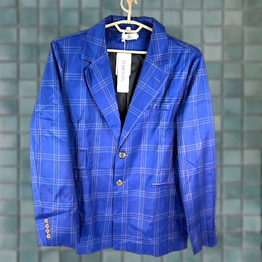 Vintage Maroths Womens Blazer Suit Coat Jacket Blazer Blue 4XL Size XXL / US 16-18 / IT 52-54 - 1 Thumbnail