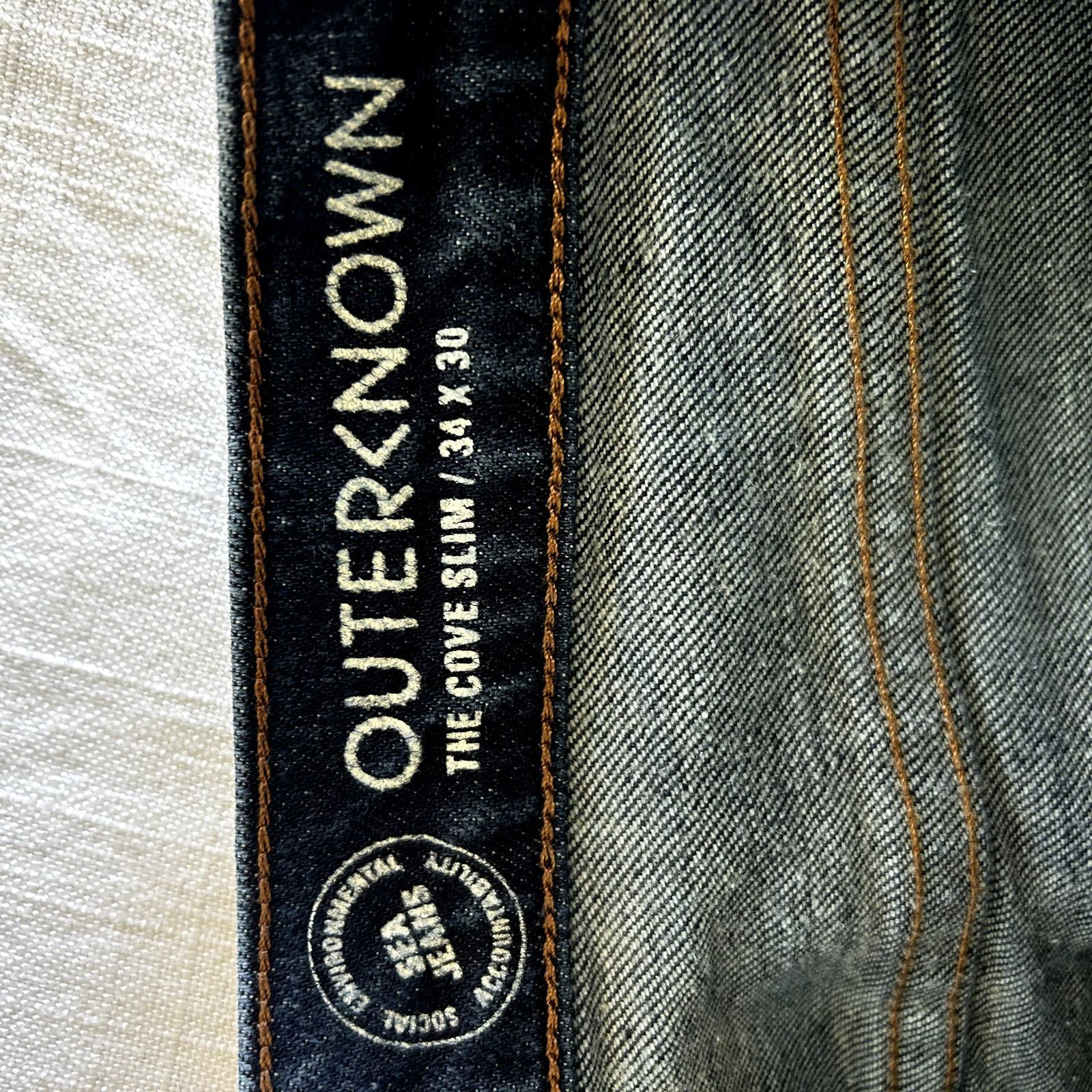 Outerknown Men's Outerknown dark denim jeans 34 x30 Size US 34 / EU 50 - 4 Thumbnail