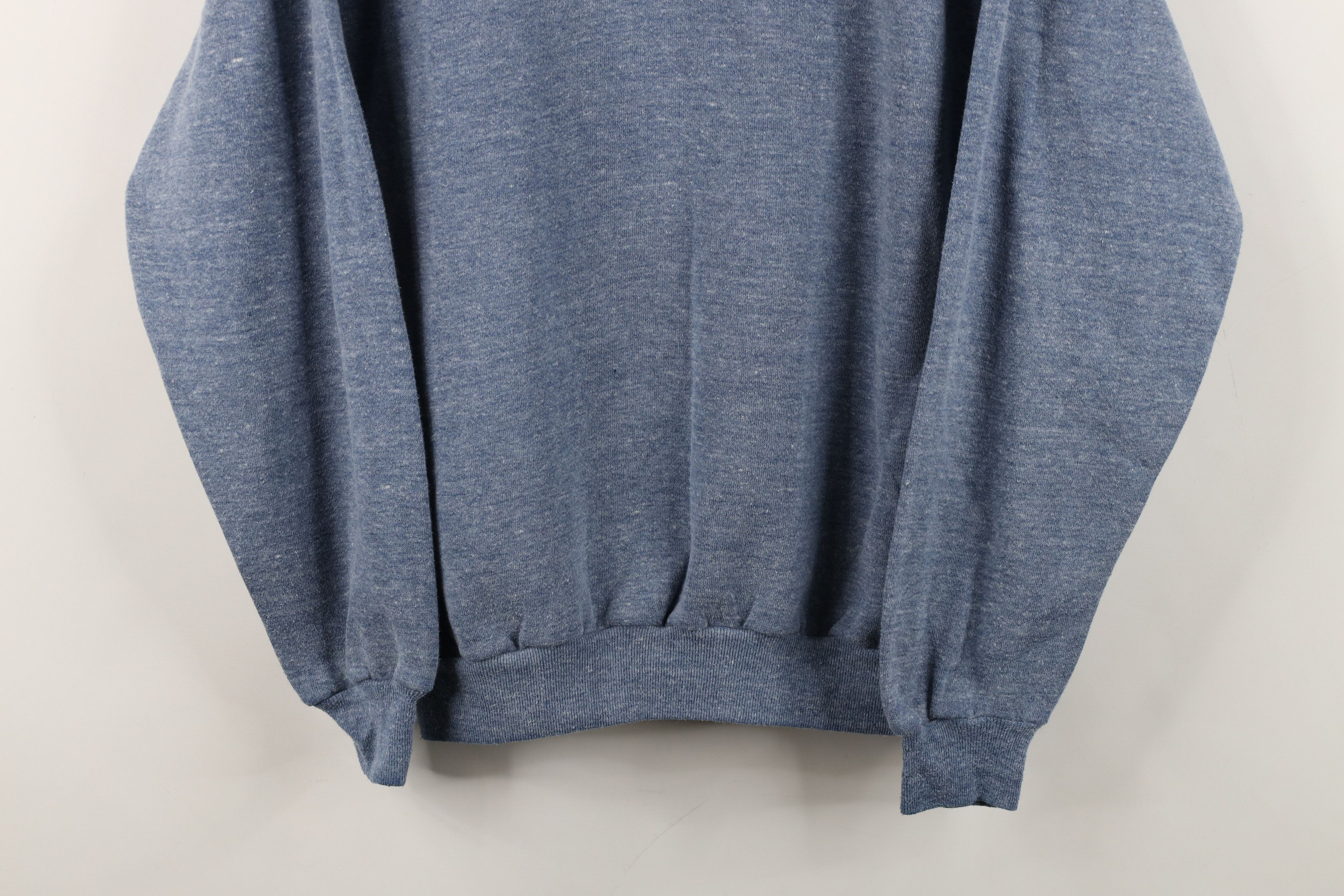 Vintage Vintage 60s 70s Streetwear Turtleneck Sweatshirt Blue USA Size XL / US 12-14 / IT 48-50 - 3 Thumbnail