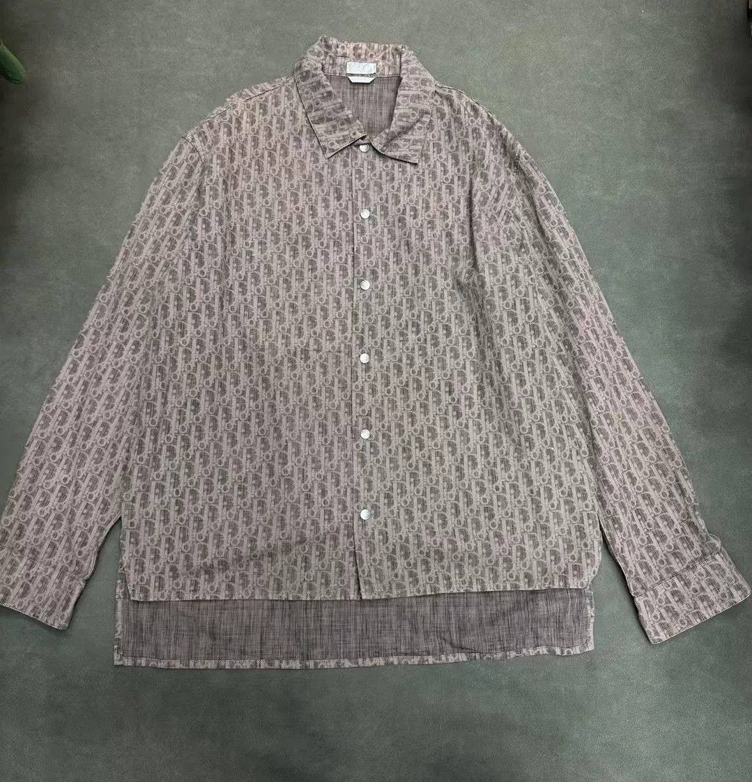 Dior Dior Logo Printed Denim Shirt Size US L / EU 52-54 / 3 - 1 Thumbnail