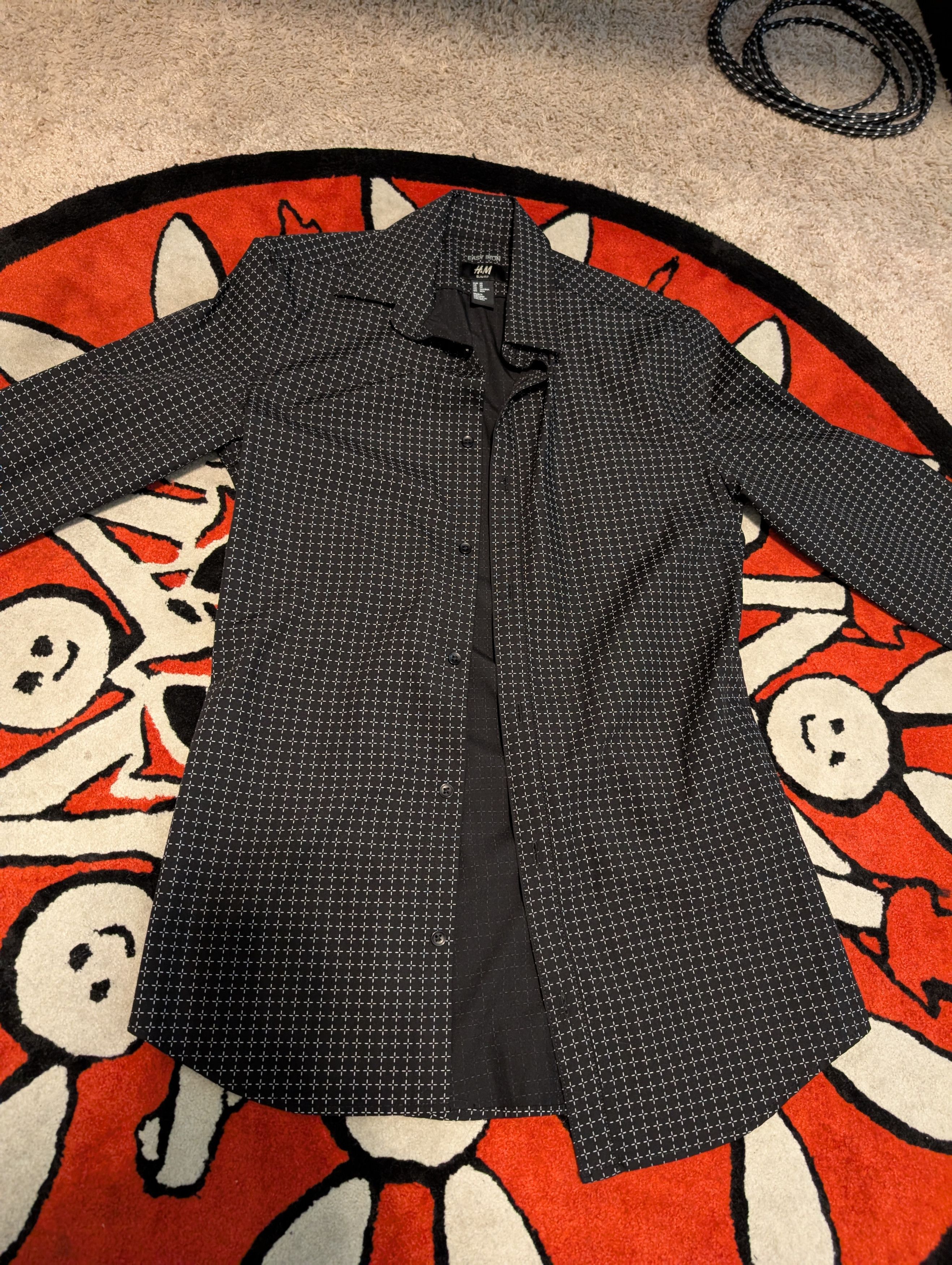 H&M Slim Fit Pattern Shirt Size US XS / EU 42 / 0 - 1 Thumbnail