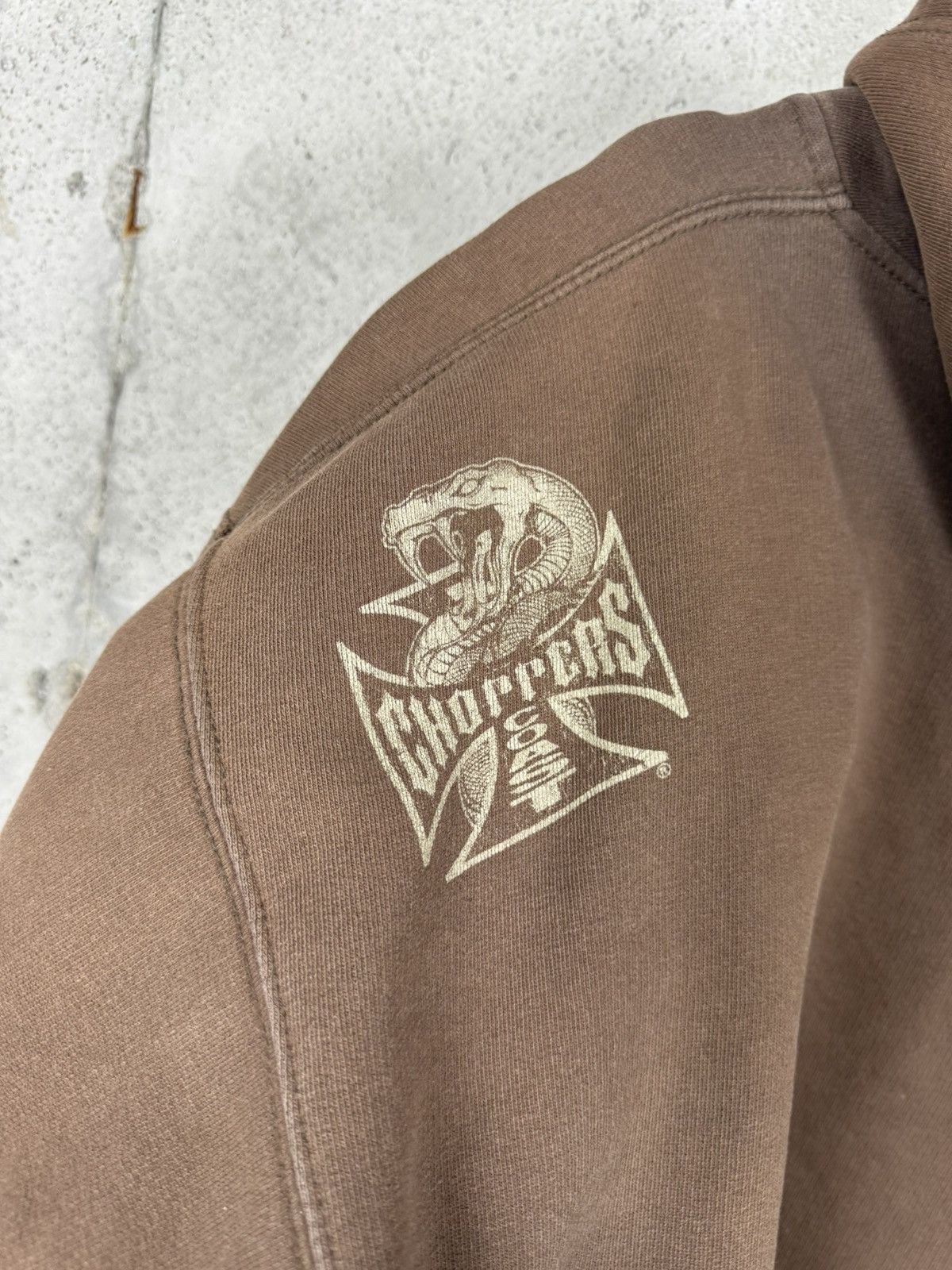 Vintage Vintage West Coast Choppers Faded Snake Zip Hoodie Size US XL / EU 56 / 4 - 9 Thumbnail