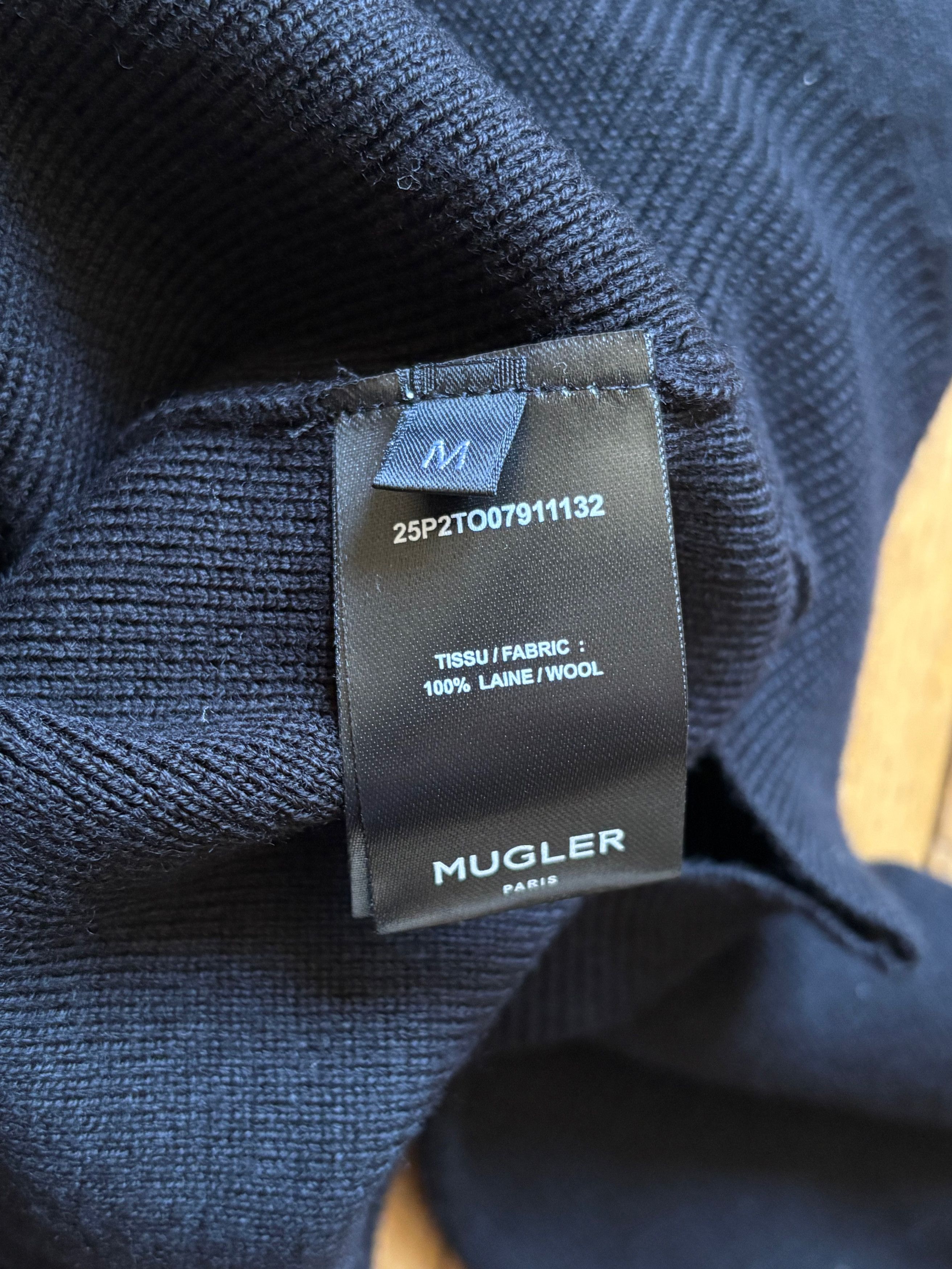 Mugler Mugler mens black cutout knit sweater Size US M / EU 48-50 / 2 - 4 Thumbnail