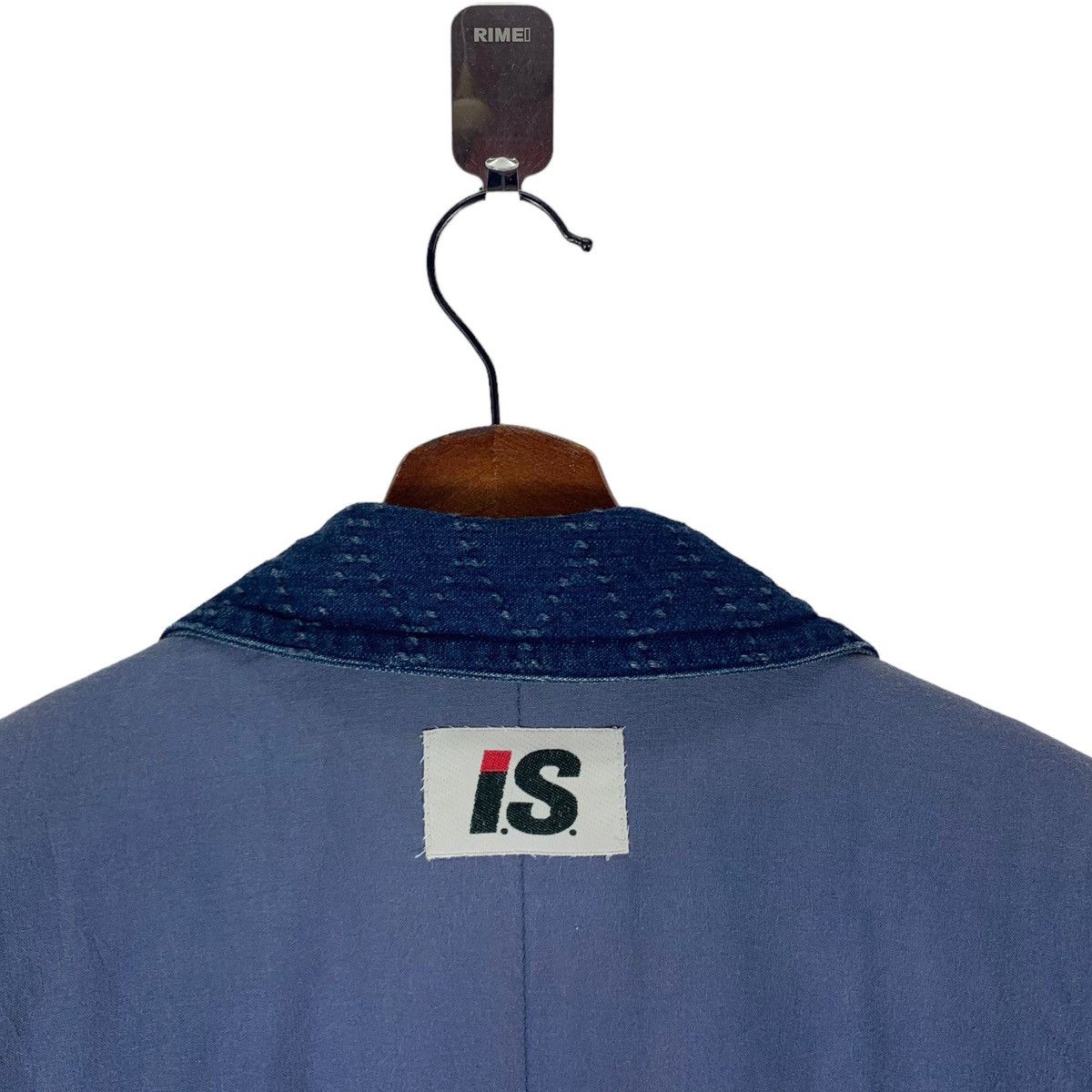 Issey Miyake VINTAGE 80s ISSEY MIYAKE IS LABEL INDIGO DENIM BORO JACKET Size US XL / EU 56 / 4 - 14 Thumbnail