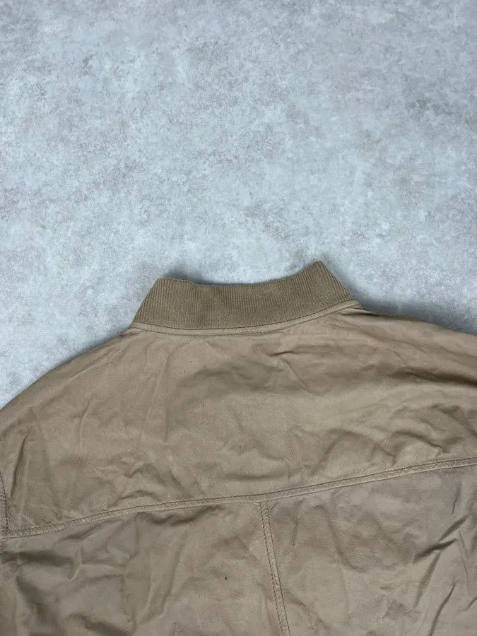 Gucci 2000s Gucci Beige Leather Bomber Jacket Size US M / EU 48-50 / 2 - 8 Thumbnail