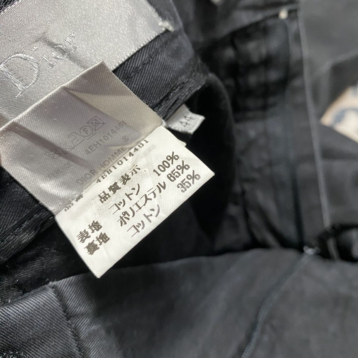 Dior × Hedi Slimane SS04 'STRIP' Dior Homme Black Faded Pants Leather Trimmed Size US 29 - 25 Thumbnail