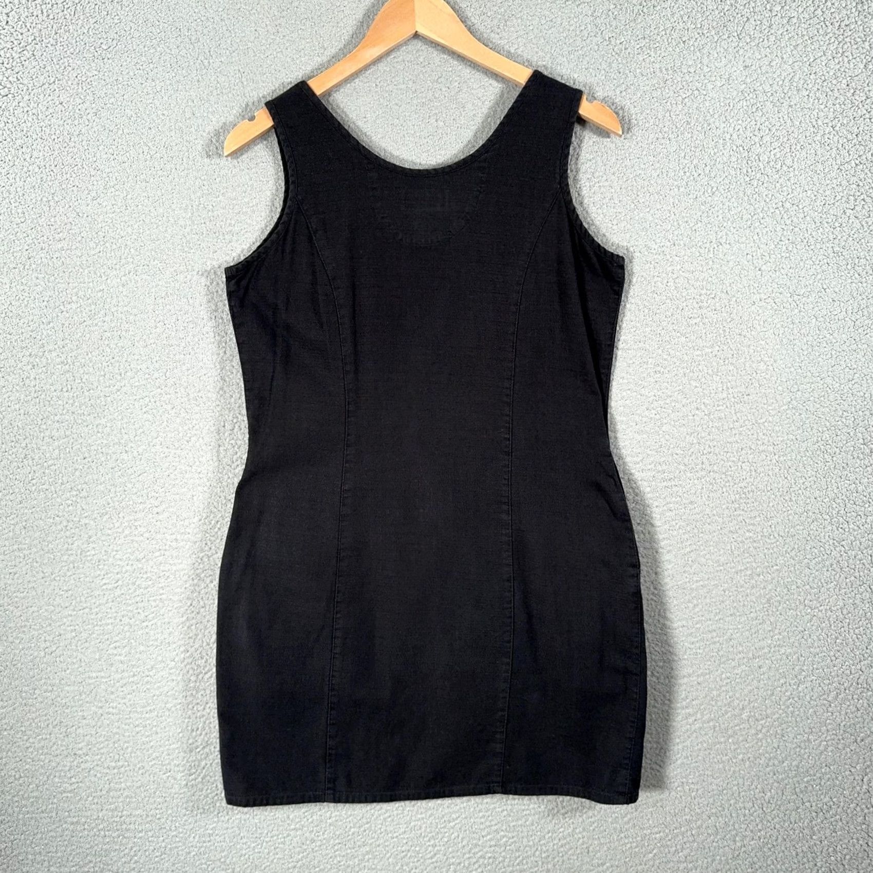 Patagonia VINTAGE 90s Patagonia Dress Womens Small Black Organic Cotton Tank Pockets Size S / US 4 / IT 40 - 2 Thumbnail