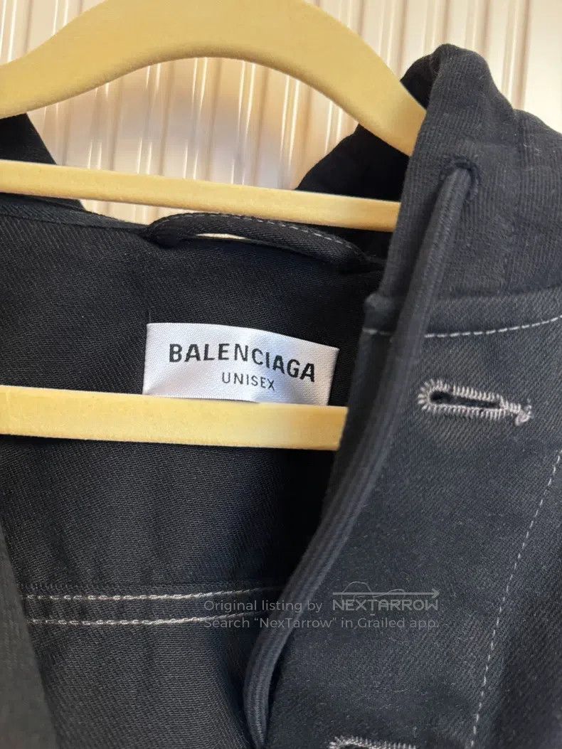Balenciaga Balenciaga Hooded Denim Jacket Size XXS / US 00 / IT 34 - 2 Thumbnail