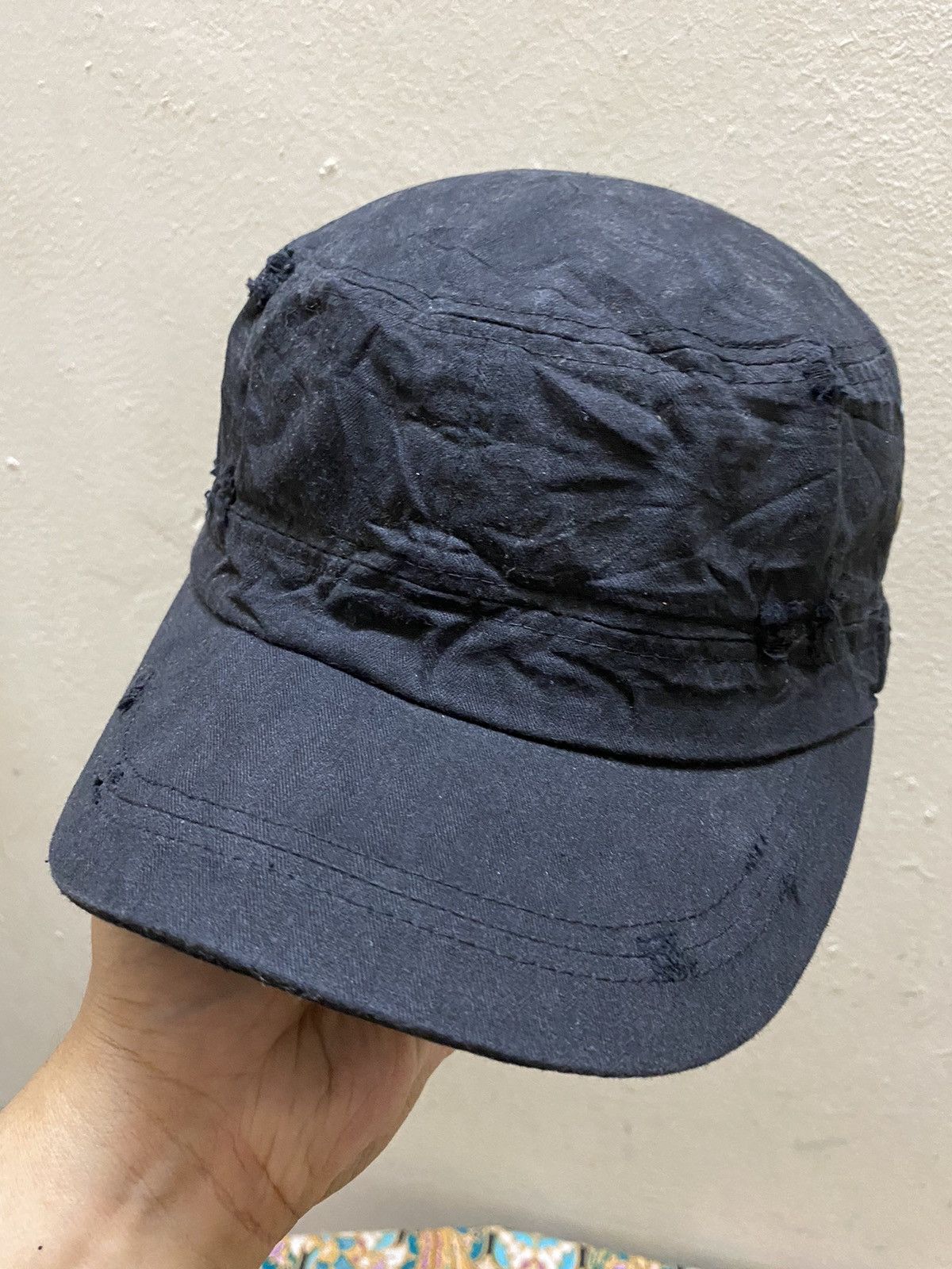 Japanese Brand × Vintage TWO FOLD HBT SUN FADED CADET HAT - BLACK Size ONE SIZE - 1 Thumbnail
