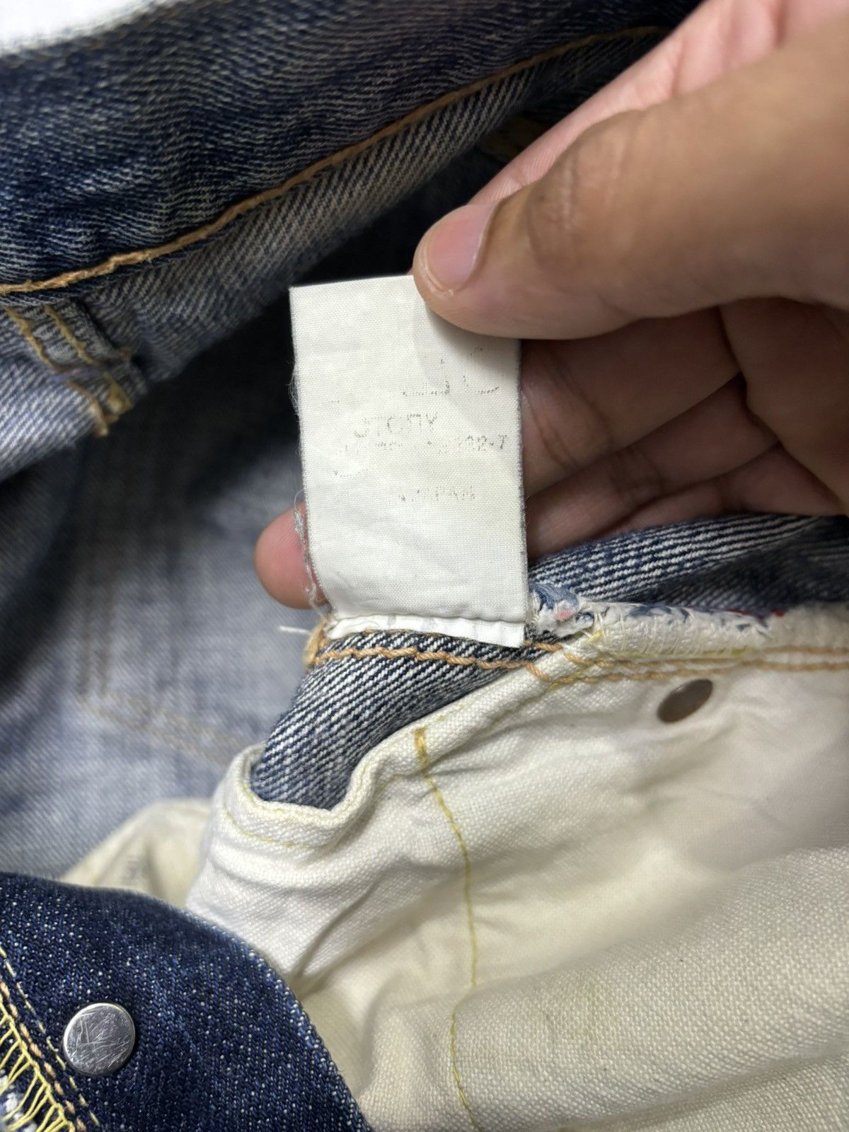 Japanese Brand 🔥1999@JAPANESE BAGGY SELVEDGE DISTRESSED DENIM JEANS Size US 30 / EU 46 - 13 Thumbnail
