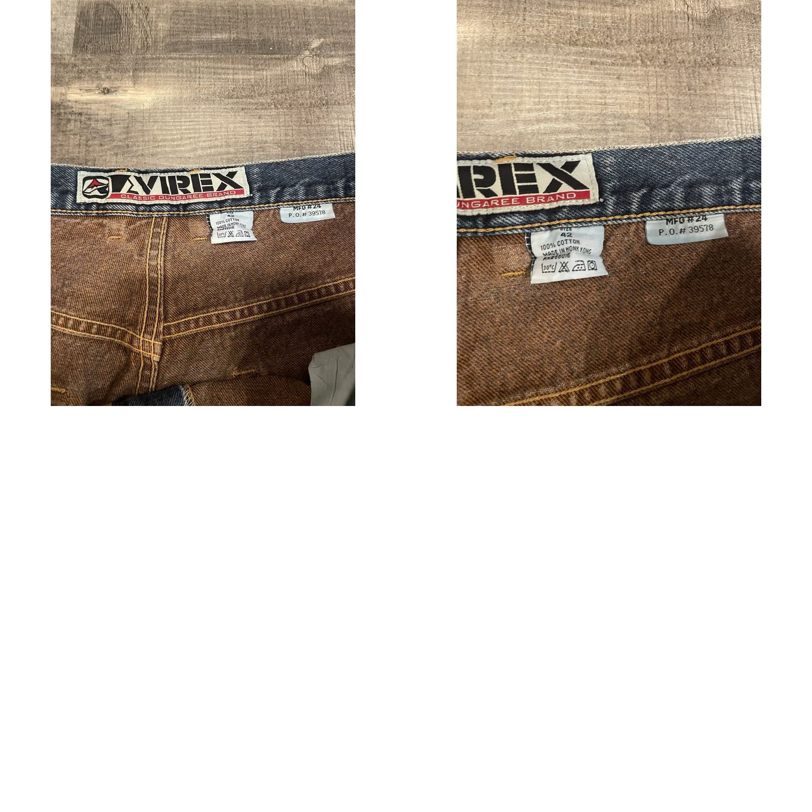Avirex Vtg Avirex Jeans Men Size 42 (40x32) Baggy Embroidered Y2K 90s Wide Leg (F518) - Vintage Denim Size US 42 / EU 58 - 8 Thumbnail