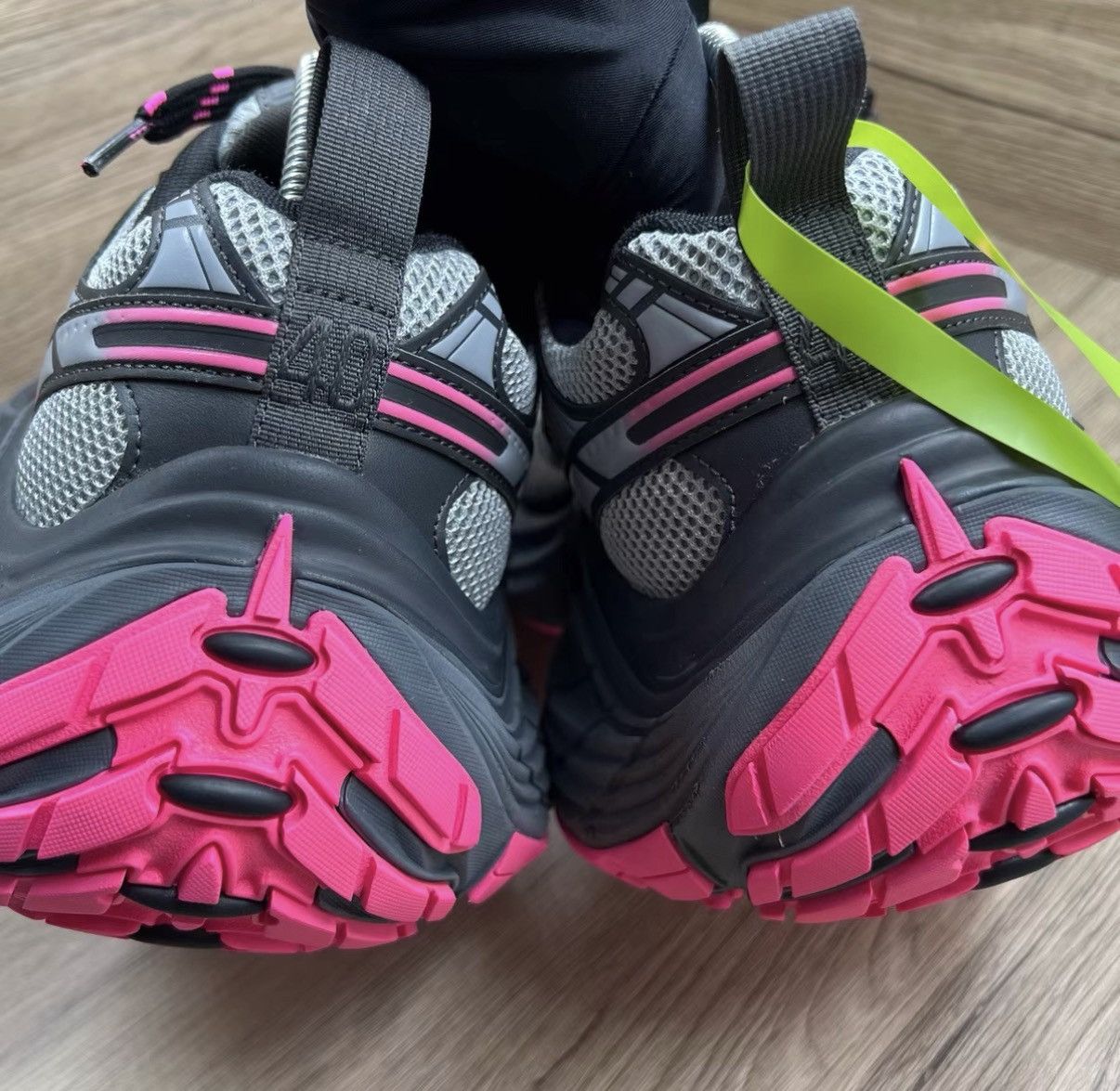 Balenciaga Balenciaga 10XL Black & Pink Vintage Chunky Sneakers J41 Size US 10 / IT 40 - 5 Thumbnail