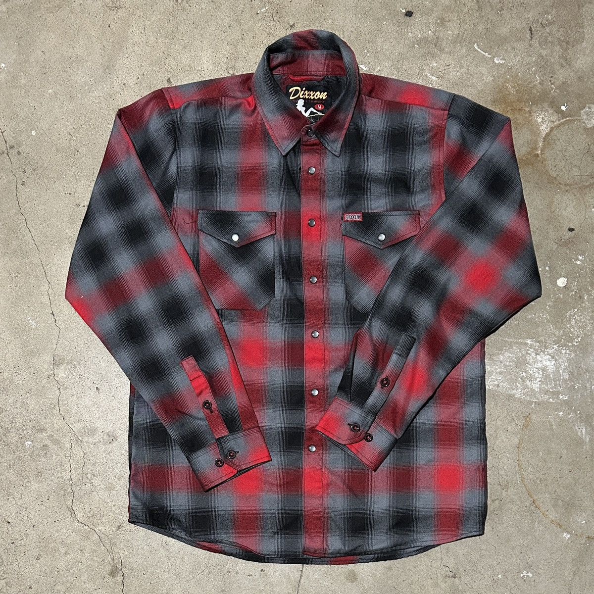 Vintage Dixxon red and black flannel shirt Size US M / EU 48-50 / 2 - 1 Thumbnail