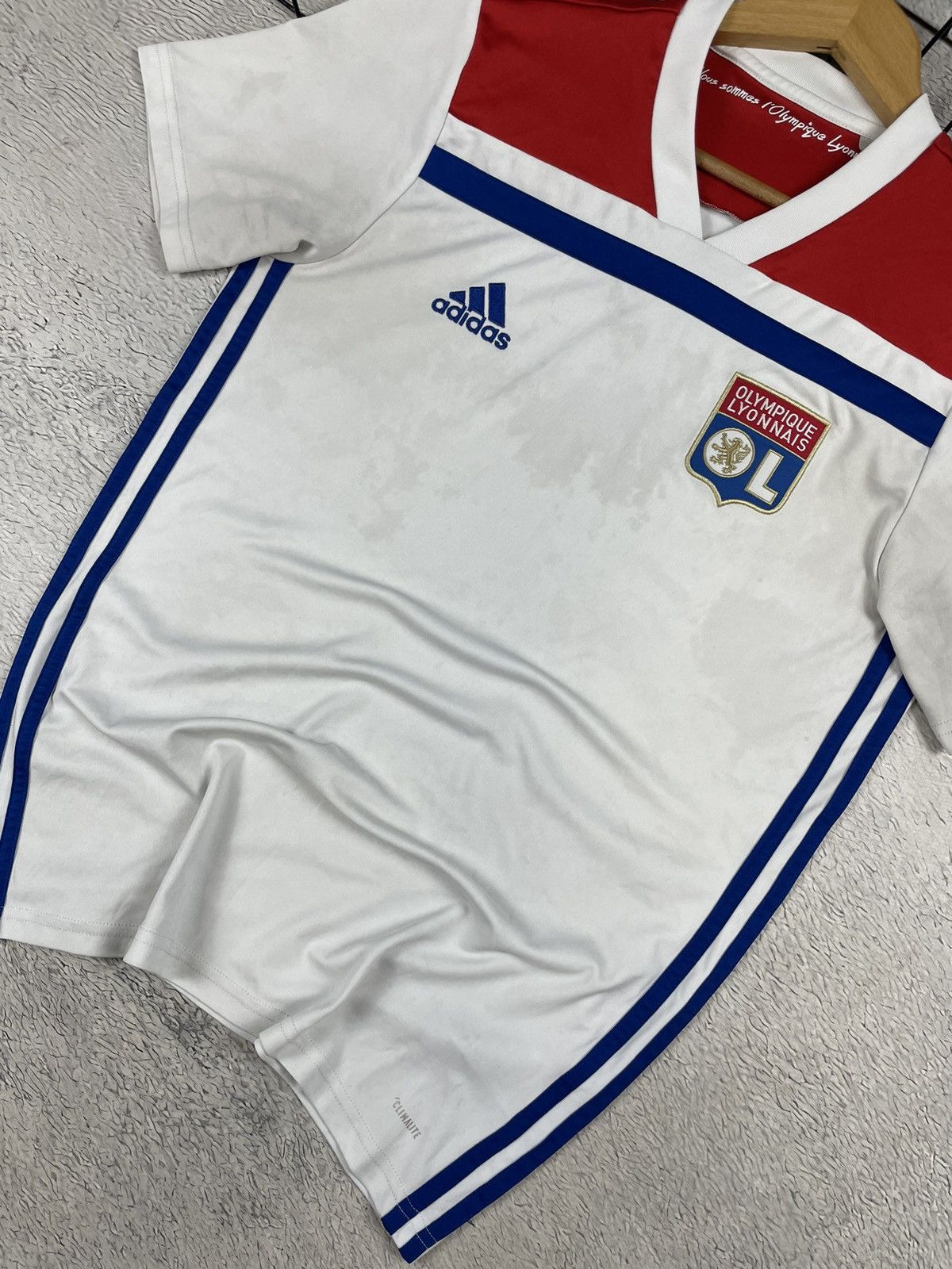 Adidas × Vintage Vintage Olympique Lyonnais 2018/19 Adidas Jersey Blokcore S Size US S / EU 44-46 / 1 - 4 Thumbnail
