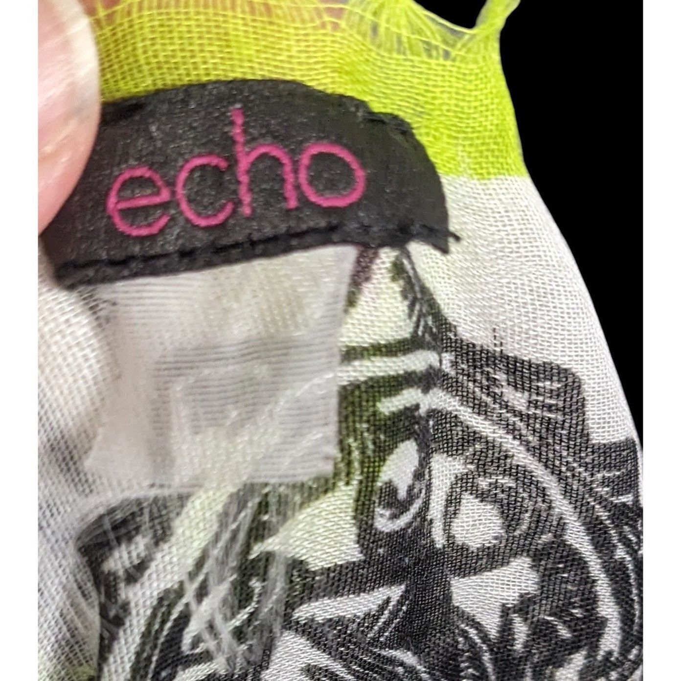 Other Echo Zebra Contrast Fringe Square Scarf Size ONE SIZE - 6 Thumbnail