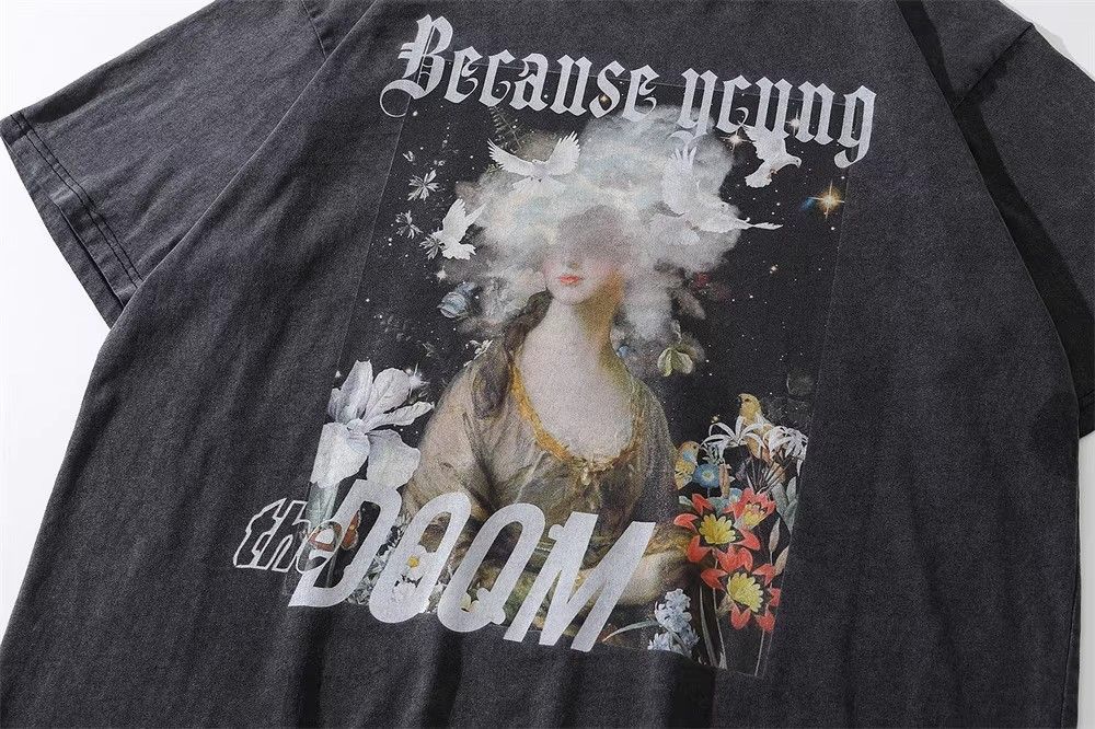 Japanese Brand × Vintage Men's loose washed distressed character print T-shirt y2k Size US L / EU 52-54 / 3 - 4 Thumbnail