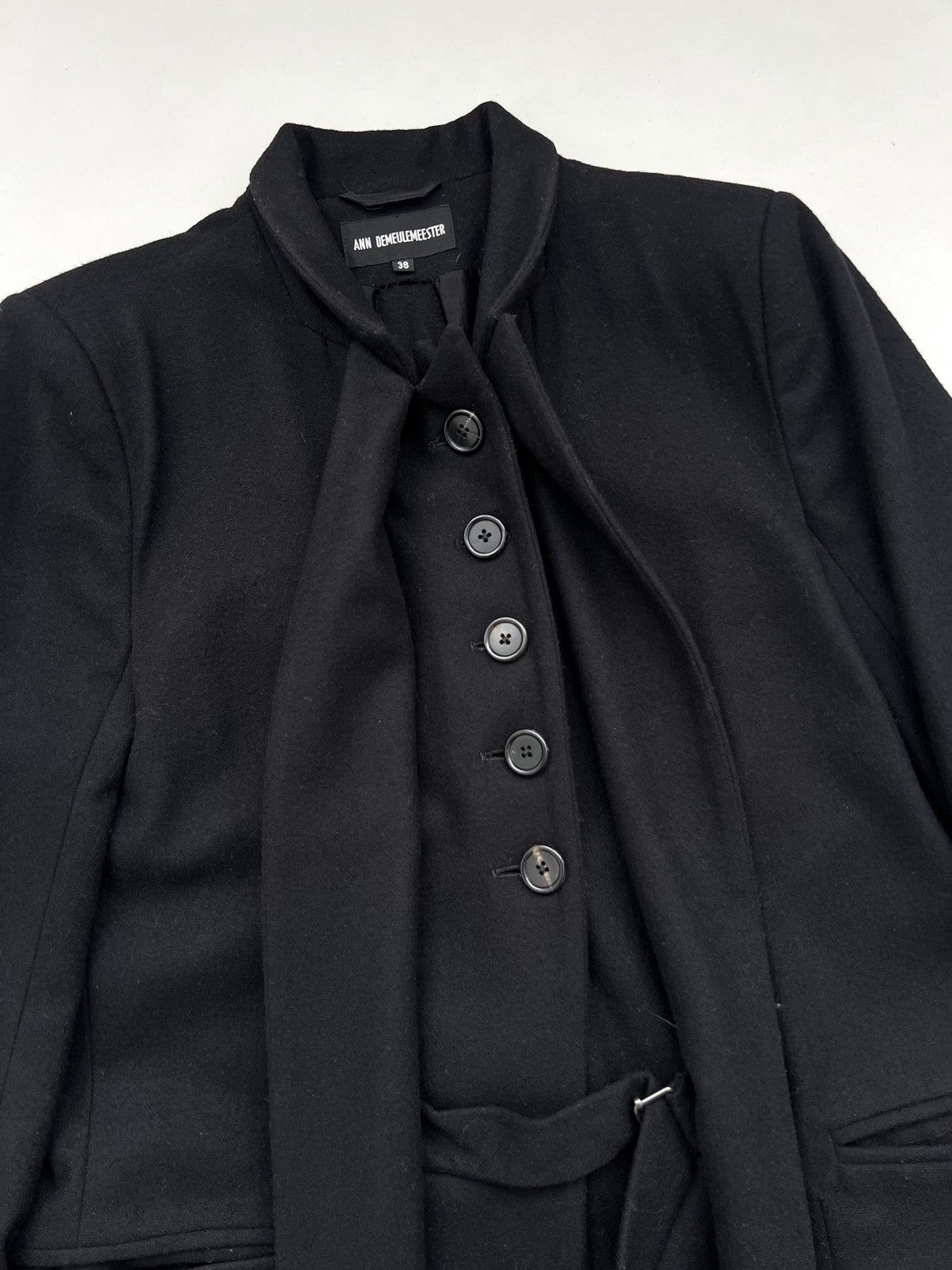 Ann Demeulemeester Ann Demeulemeester Wool Fleece Maxi Long Coat Double Belt Size S / US 4 / IT 40 - 10 Thumbnail
