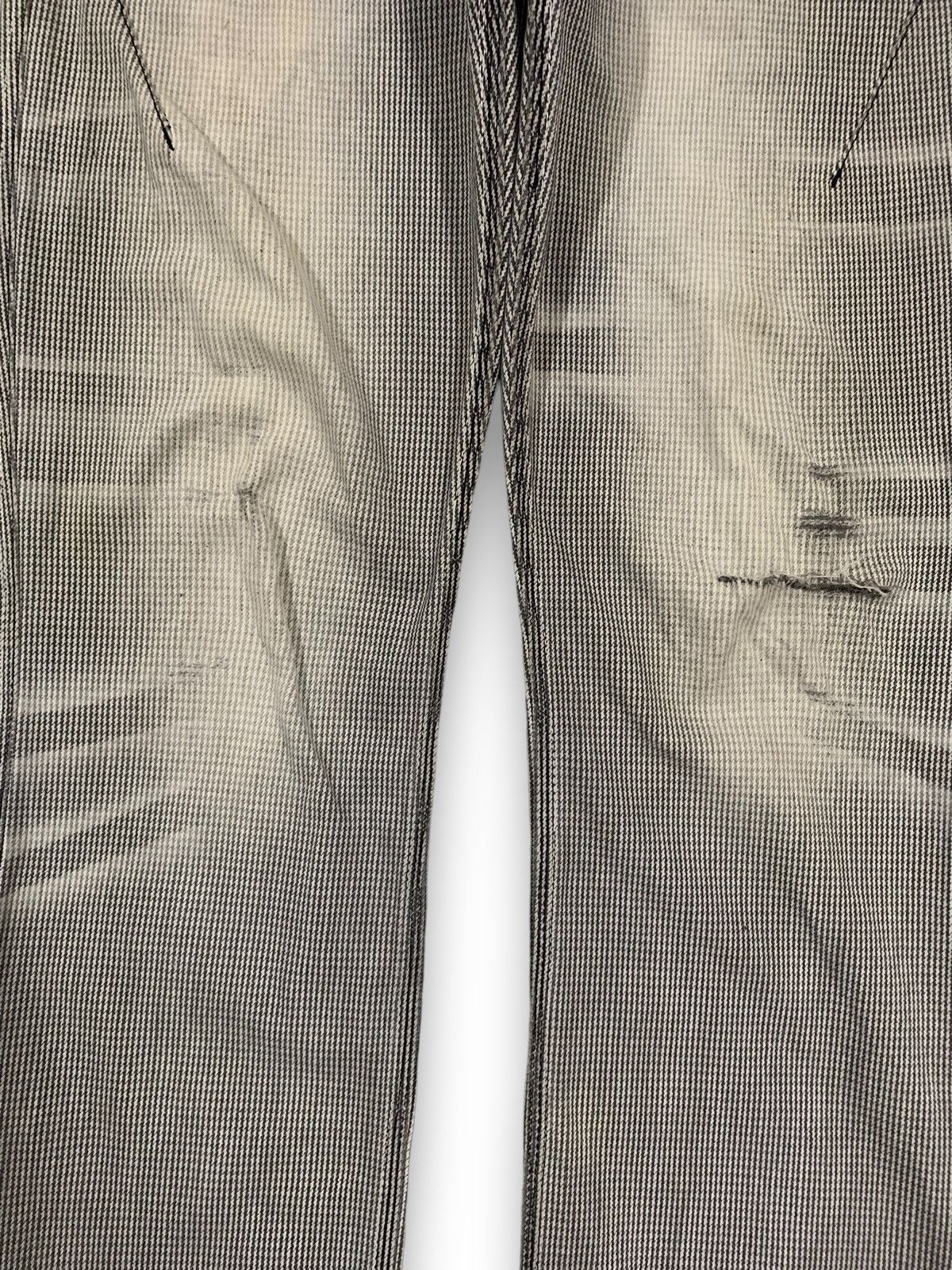 If Six Was Nine Japanese Brand Houndstooth Clawmark Faded Bootcut Punk Jeans Size US 34 / EU 50 - 7 Thumbnail