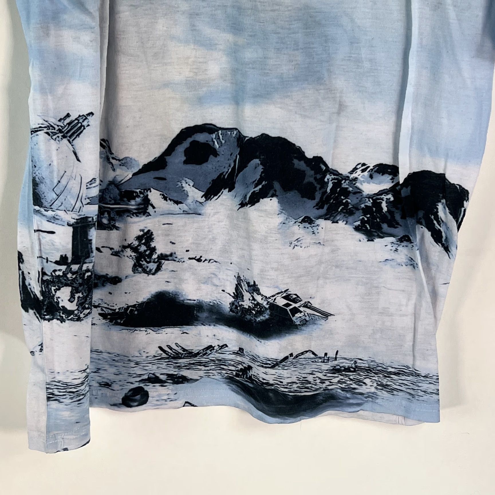 Star Wars Star Wars Mens Blue Short Sleeves Crew Neck Battle Scene Graphic T Shirt Size M Size US M / EU 48-50 / 2 - 5 Thumbnail
