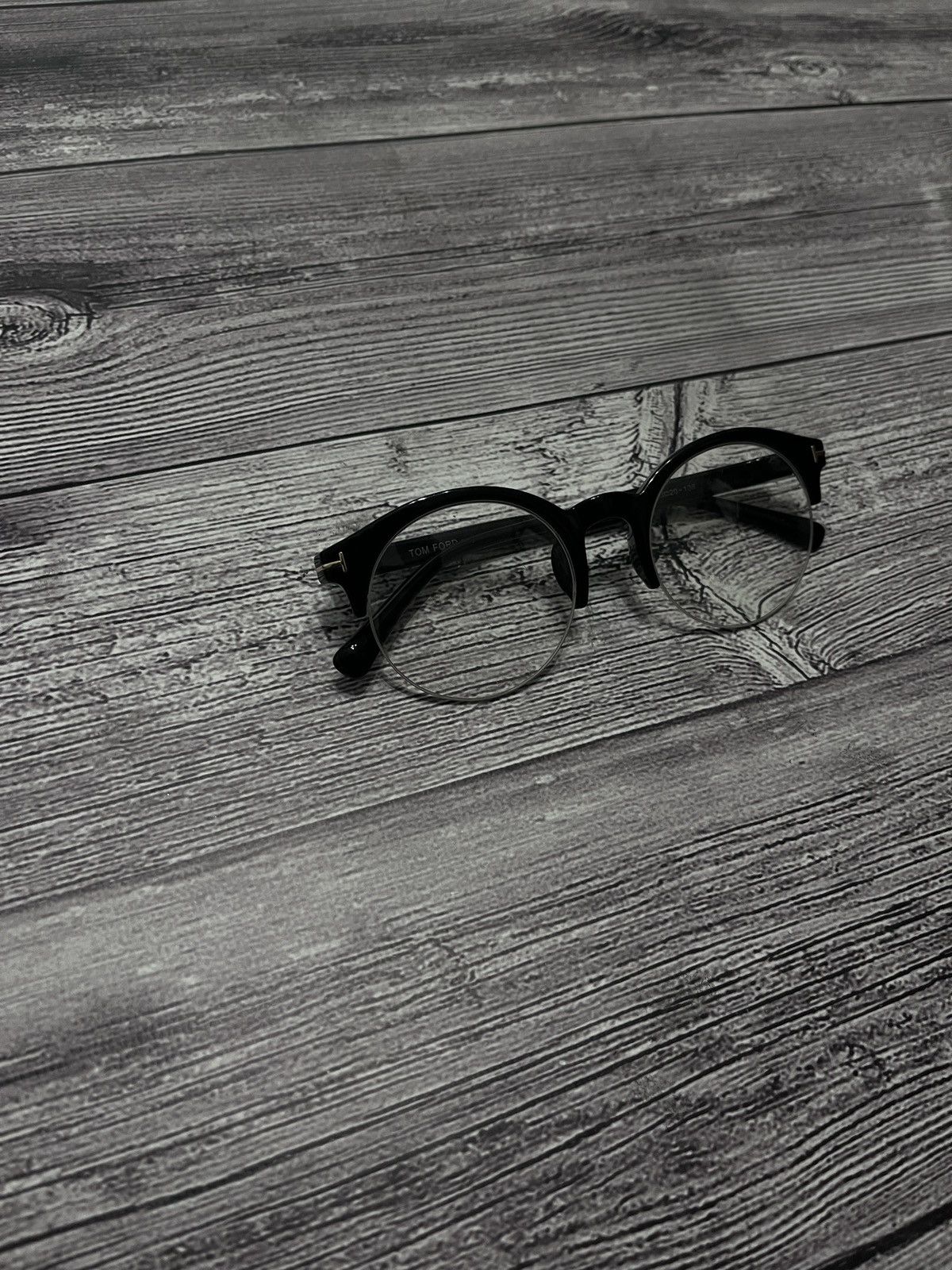 Tom Ford Tom Ford Black Round Optical Glasses Frame Size ONE SIZE - 3 Thumbnail