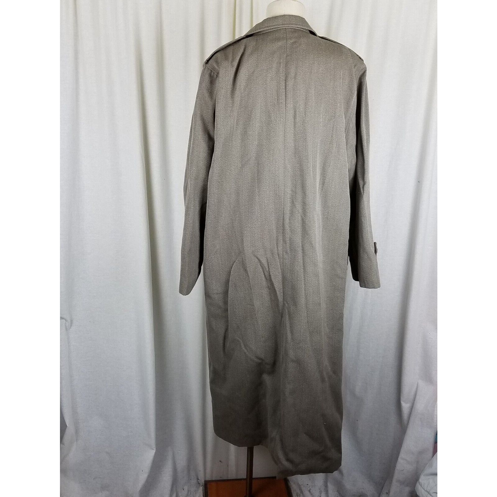 Vintage Vtg Larry Levine Dble Breasted Maxi 80s Trench Coat Womens L Size L / US 10 / IT 46 - 4 Thumbnail