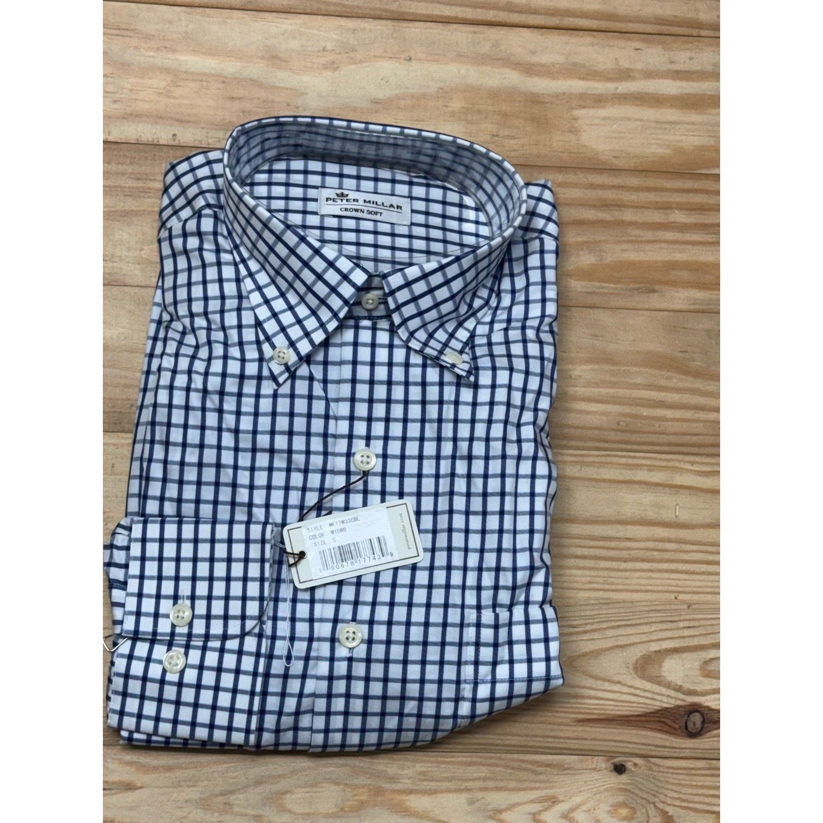 Peter Millar Peter Millar Crown Soft White Blue Plaid Shirt Men’s S NWT Size US S / EU 44-46 / 1 - 1 Thumbnail
