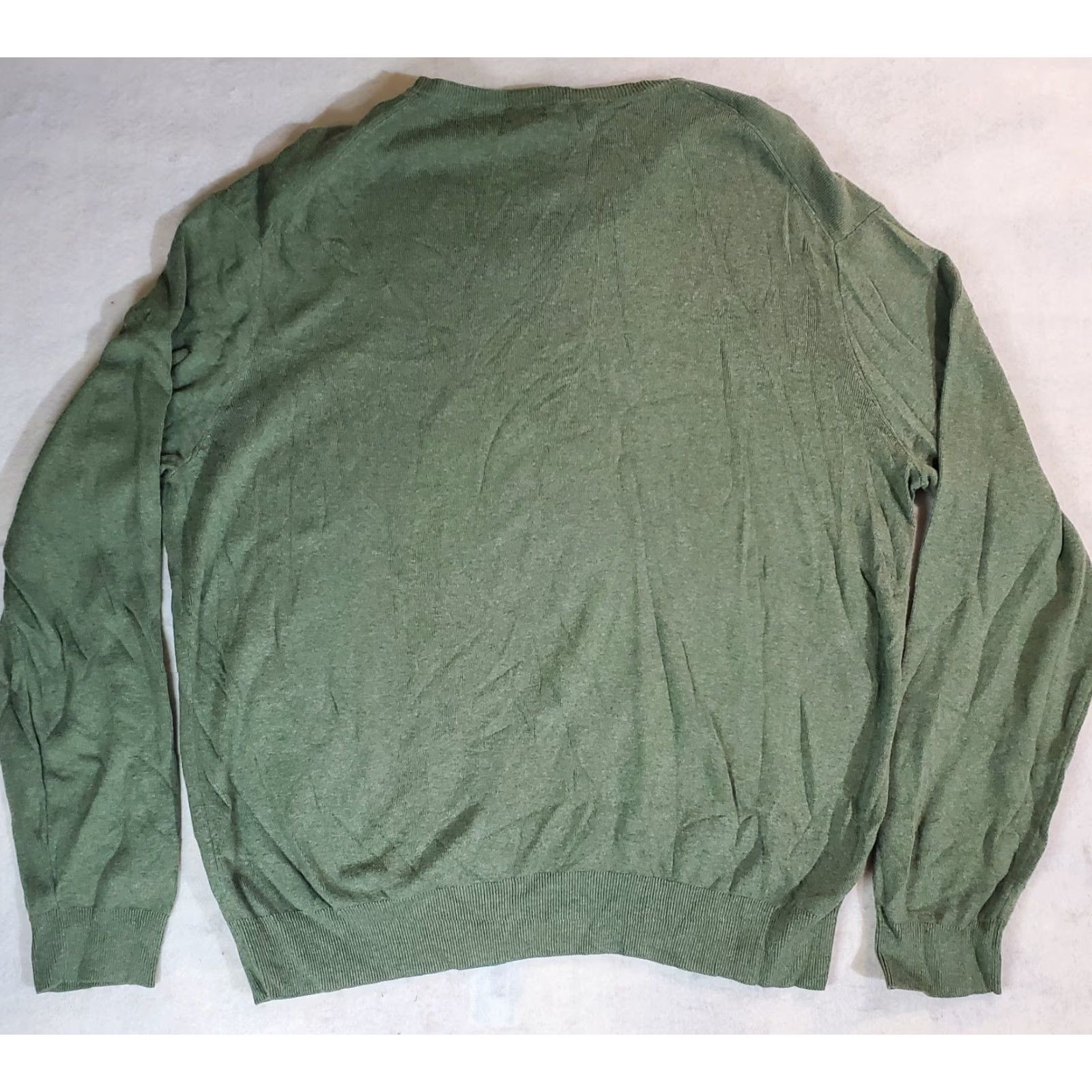 Polo Ralph Lauren VINTAGE Polo Ralph Lauren Signature 100% Pima Cotton Sweater Mens XL Green V-Neck Pullover Long Sleeve Knit Size US XL / EU 56 / 4 - 5 Thumbnail