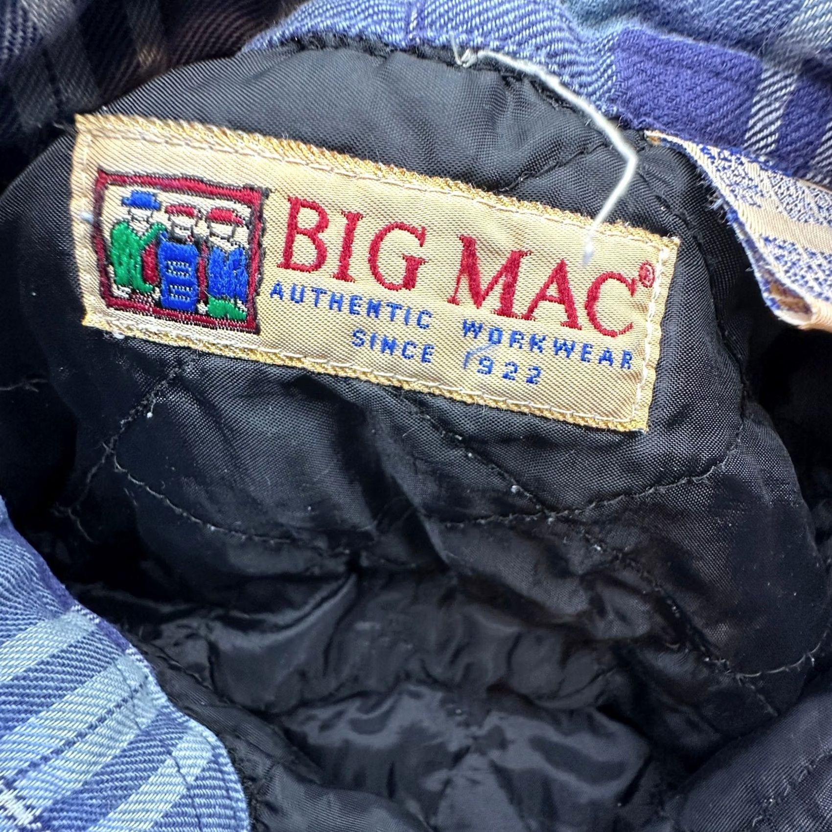 Vintage VINTAGE Big Mac Shirt Plaid 2XLT Long Sleeve Pearl Snap Quilted Lined Knit Cotton Nylon Polyester Men Blue 90s Shirt Mens Size US XXL / EU 58 / 5 - 3 Thumbnail