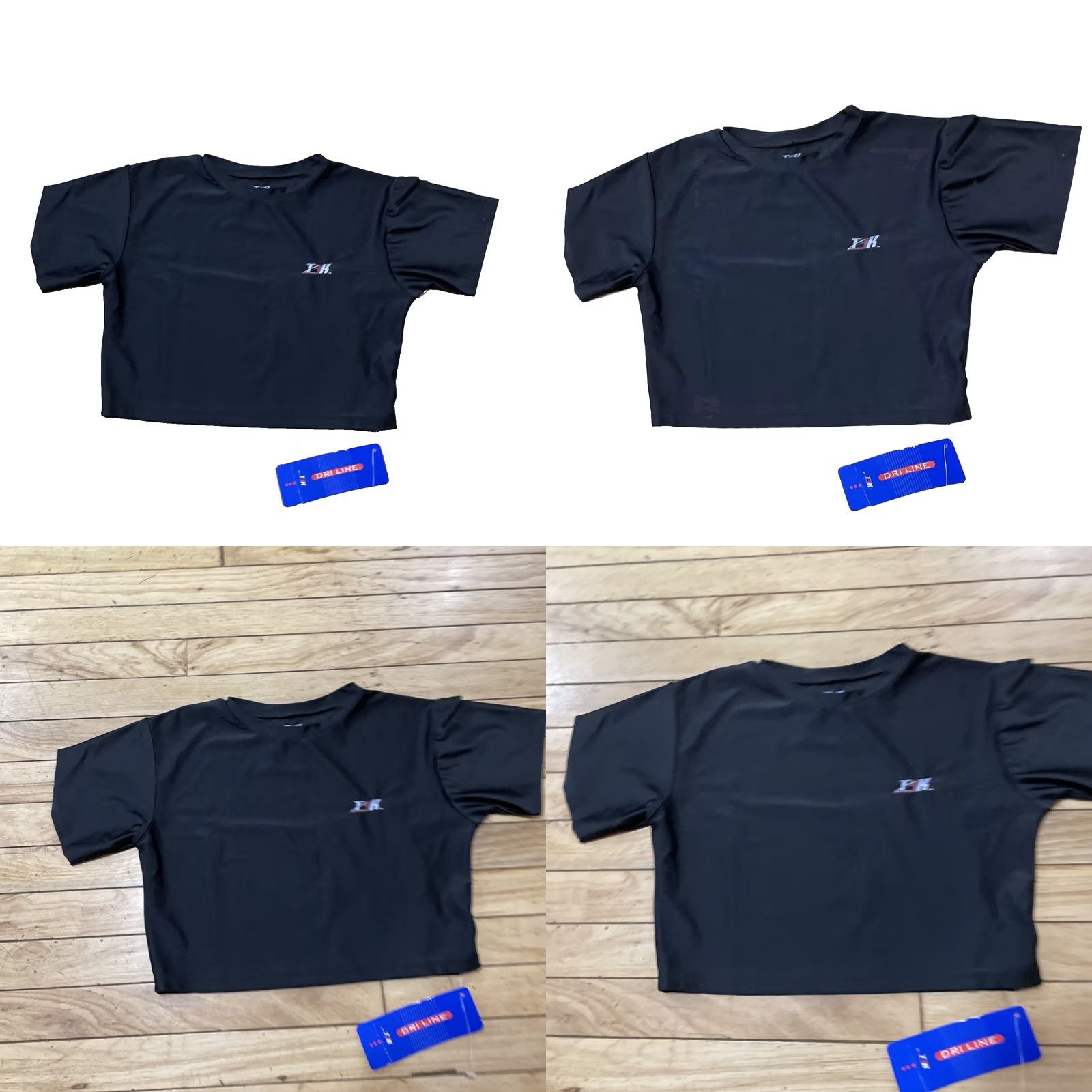 Vintage T3K Crop Active Shirt Womens Small Black Performance Y2k Deadstock New (L fit S) Size S / US 4 / IT 40 - 9 Thumbnail
