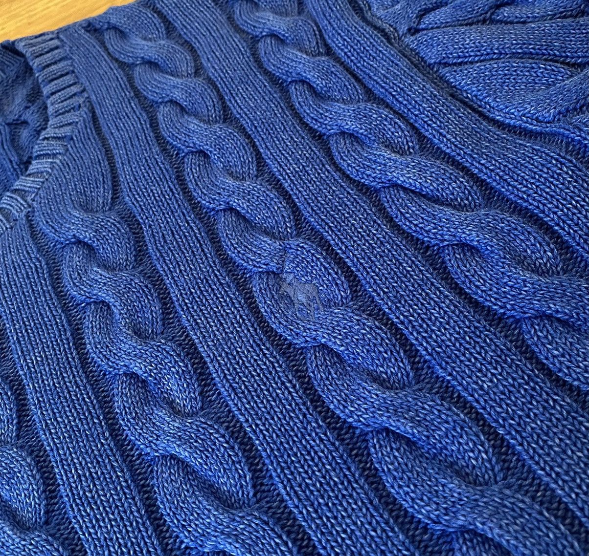 Polo Ralph Lauren Polo Ralph Lauren Cable Knit Garment Dyed Jumper x Rare Size US XL / EU 56 / 4 - 10 Thumbnail