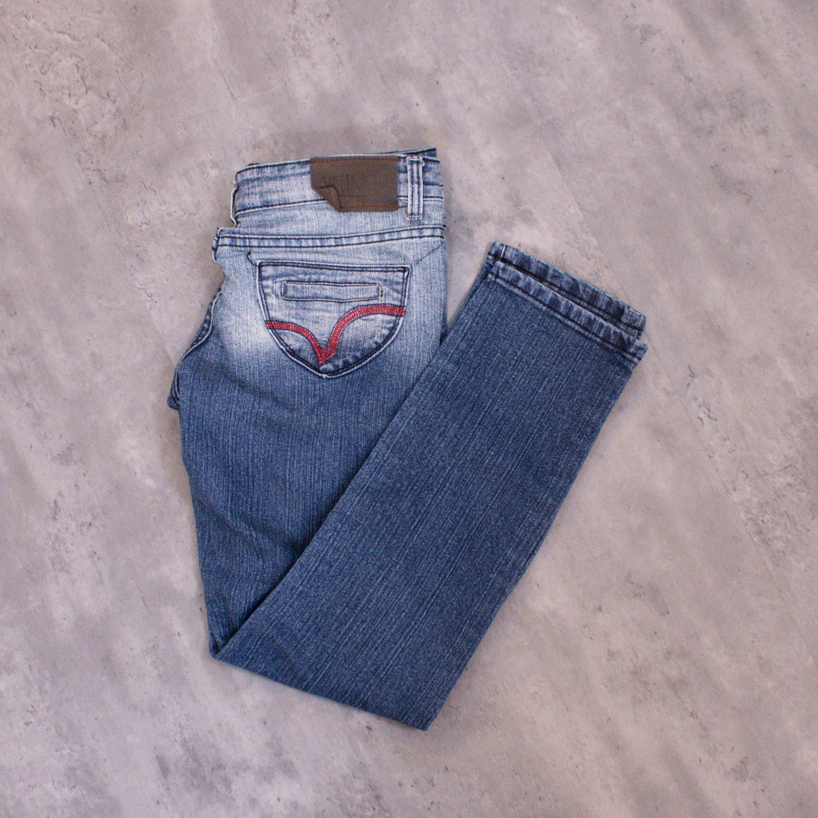 Vintage × Von Dutch Y2K 2000's Von Dutch Midwash Indigo Skinny Denim Jeans Pants Size US 30 / EU 46 - 18 Thumbnail