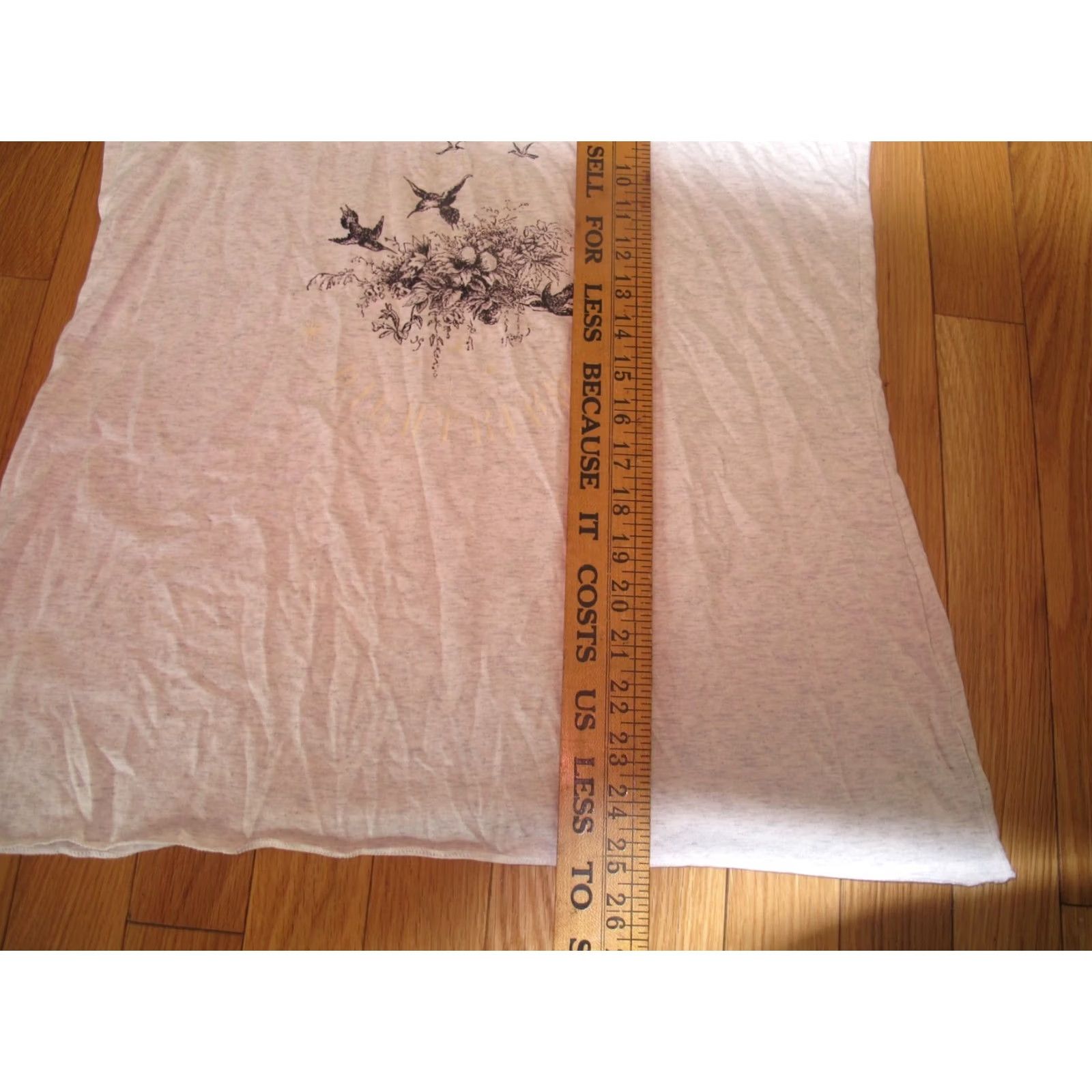Next Level Next Level Tank Top Women L Gray Floral Bird Print Scoop Neck Sleeveless Racerback Casual Lightweight Regular Size L / US 10 / IT 46 - 6 Thumbnail