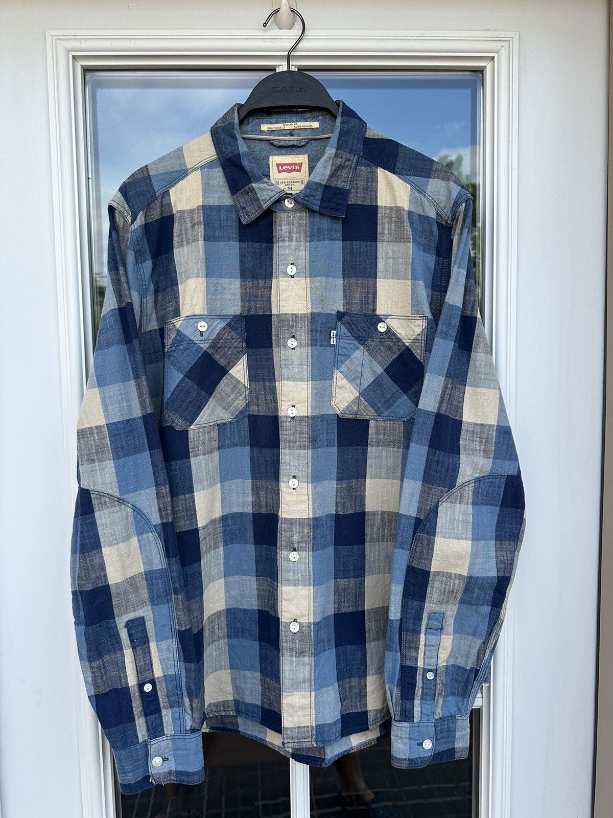 Levi's × Levi's Vintage Clothing × Vintage Gorgeous Levi’s vintage flannel patchwork Shirt Size US M / EU 48-50 / 2 - 2 Thumbnail