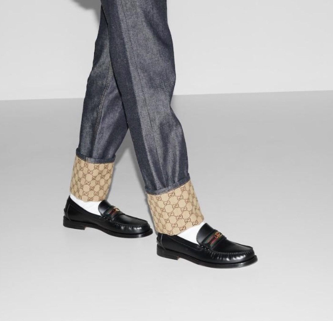 Gucci Leather Loafers with logo at front Size US 9 / EU 42 - 1 Thumbnail