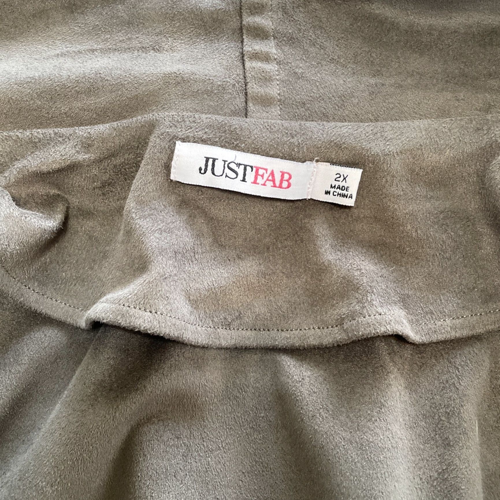 Vintage VINTAGE JustFab Jacket Womens 2X Long Sleeve Faux Suede Draped Brown Polyester Basic Jacket Mens Womens Size XXL / US 16-18 / IT 52-54 - 3 Thumbnail