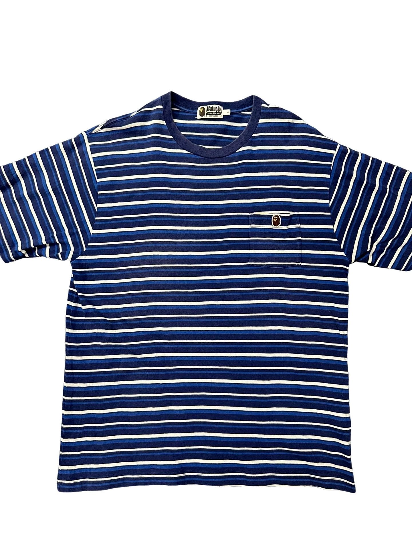Bape BAPE Striped Pocket T-Shirt Size L Size US L / EU 52-54 / 3 - 1 Thumbnail